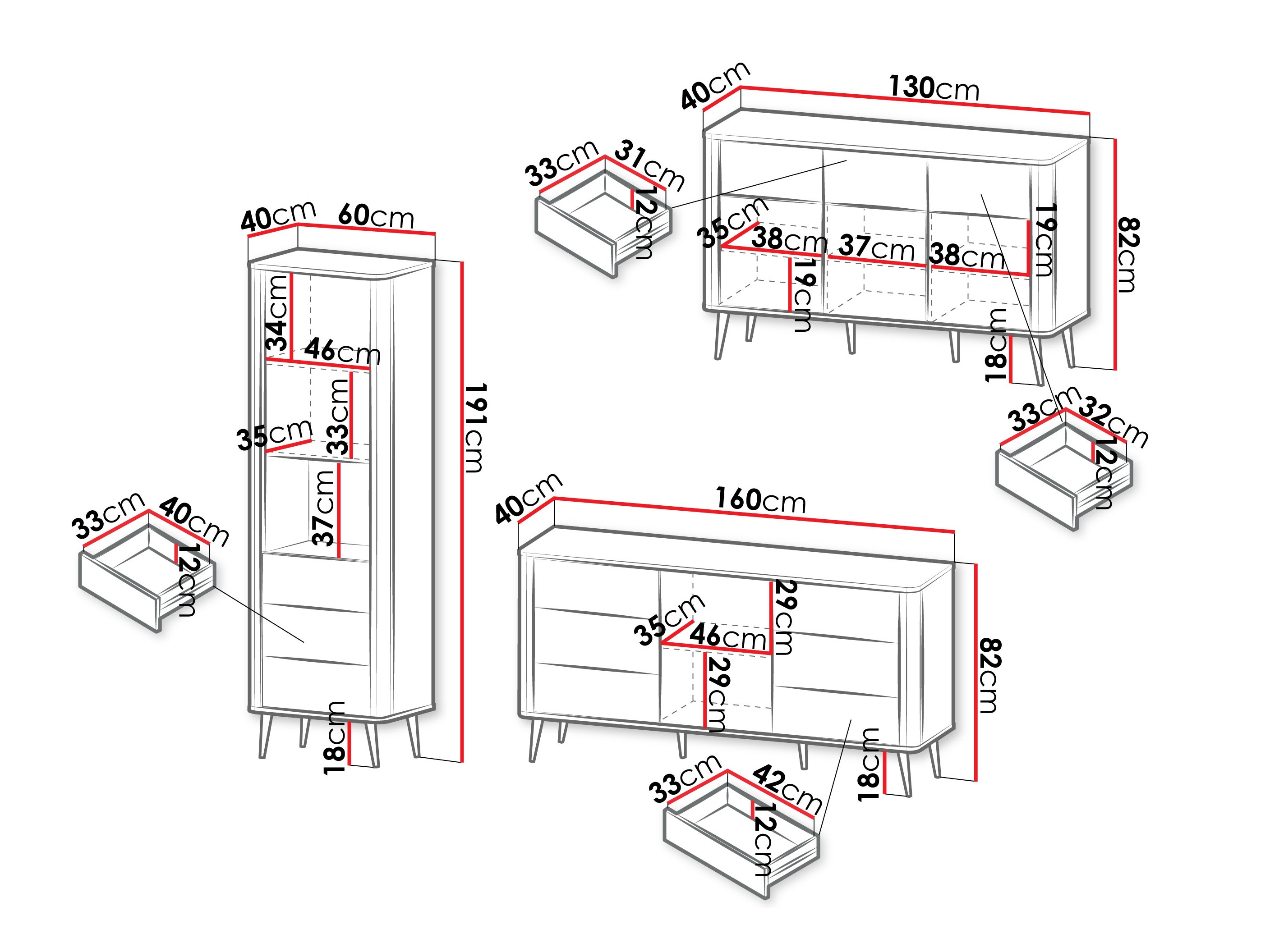 Woonkamerset Lufela 122 (Kasjmier + Notenhout)
