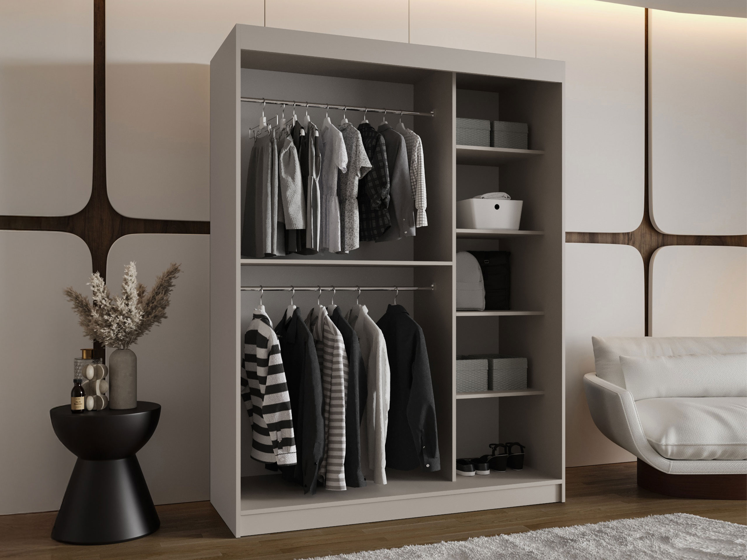 Kledingkast Hartford 519 (Zwart)