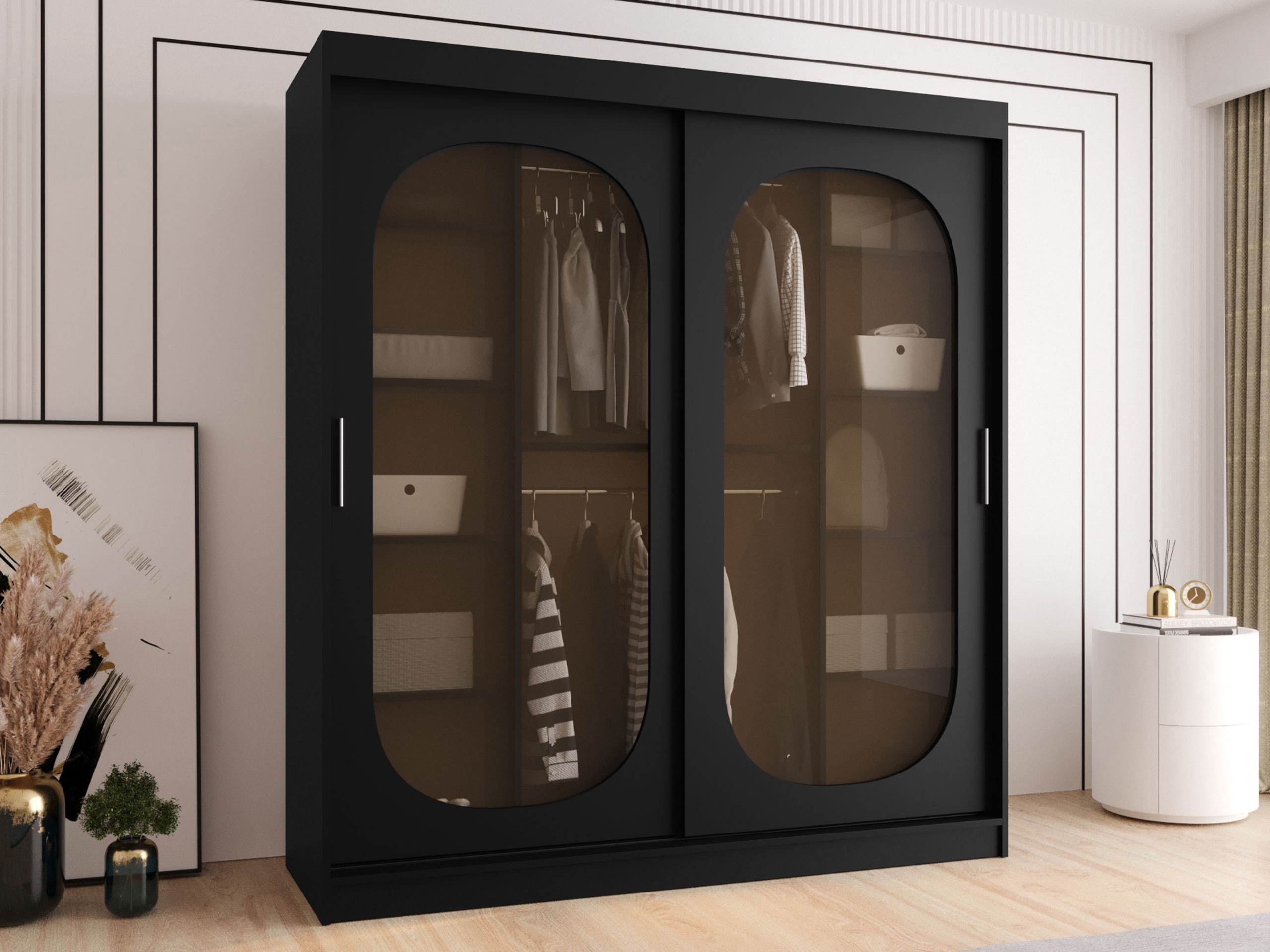 Kledingkast Hartford 520 (Zwart)