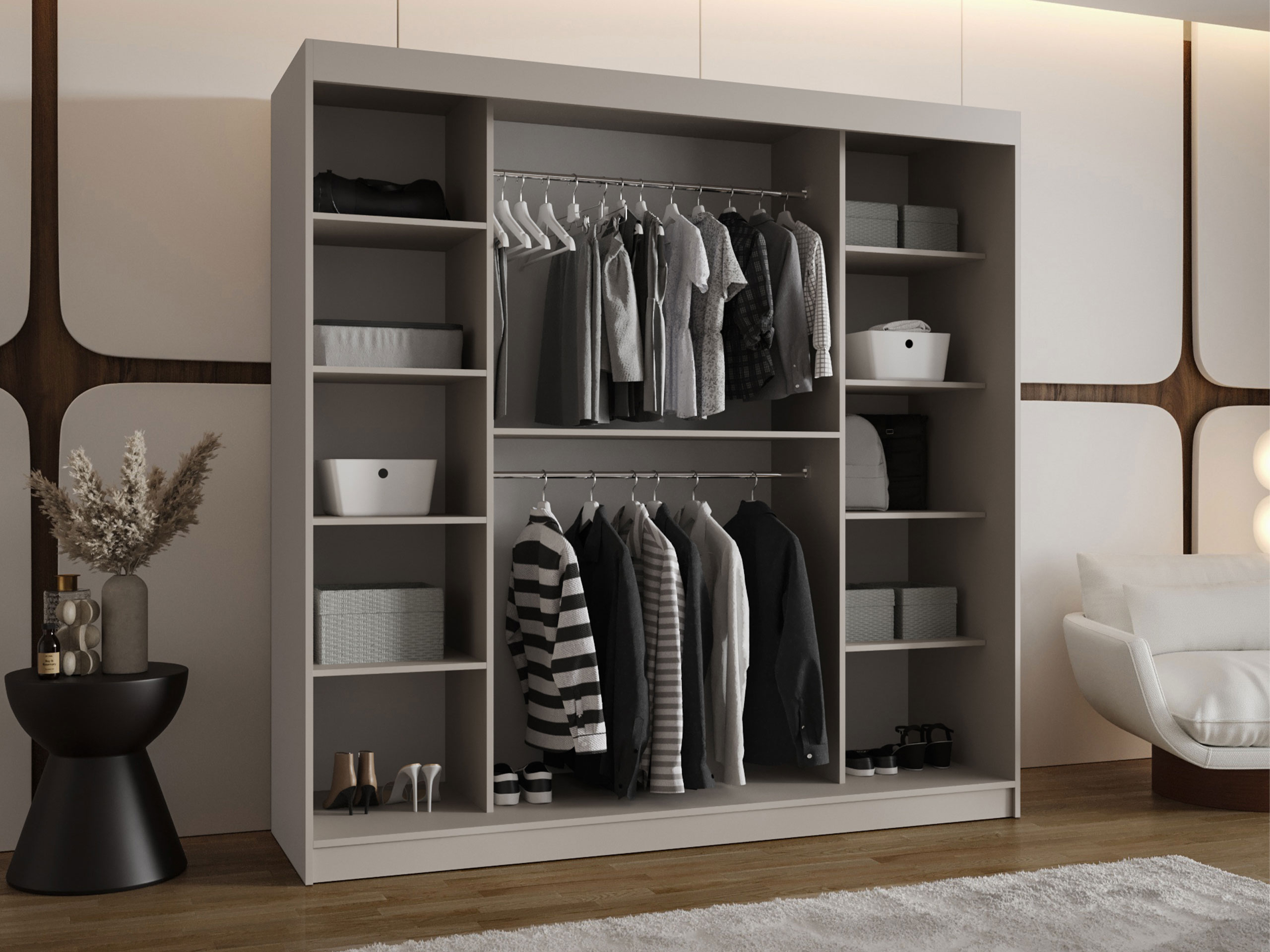 Kledingkast Hartford 521 (Zwart)