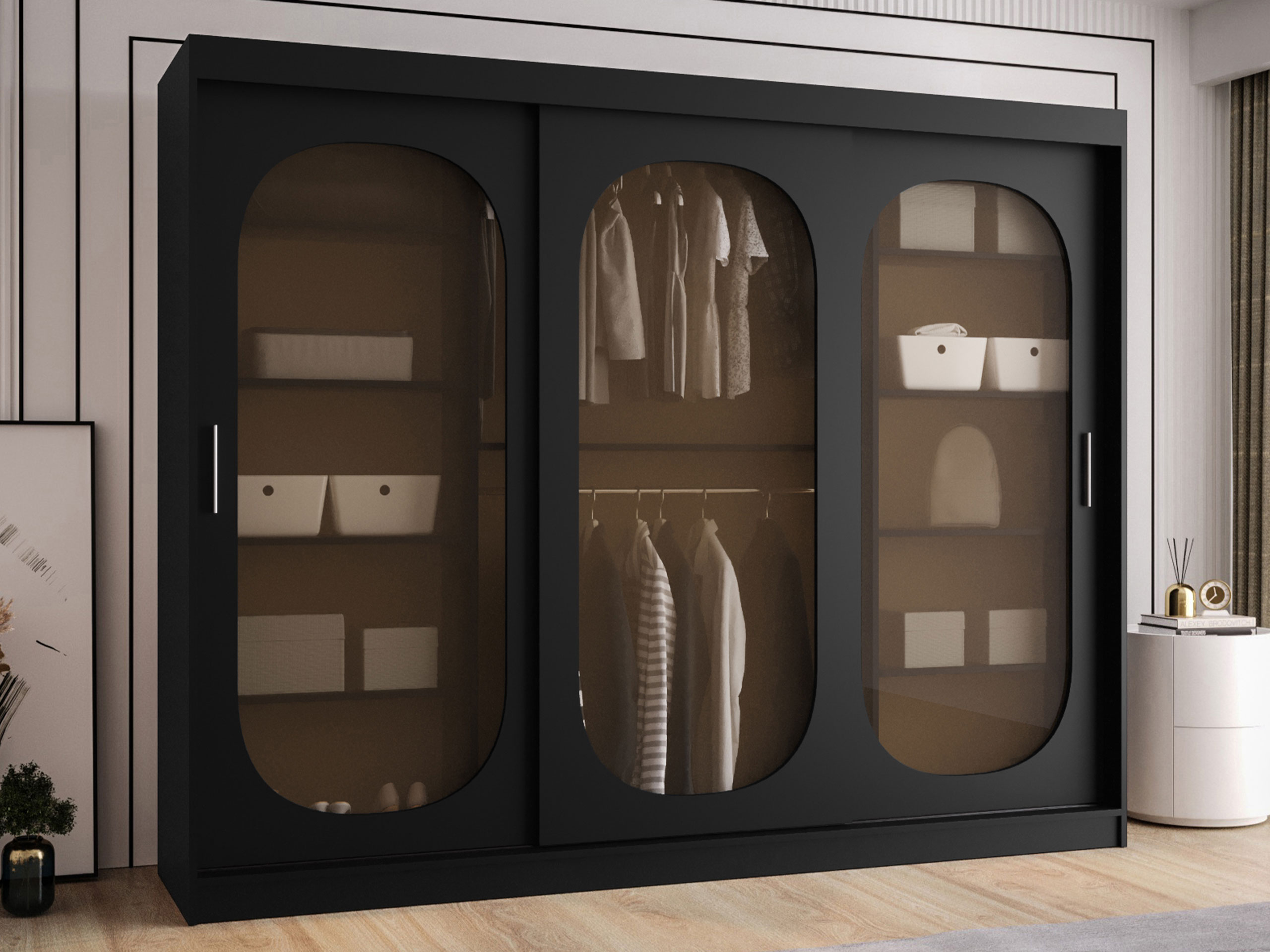 Kledingkast Hartford 522 (Zwart)