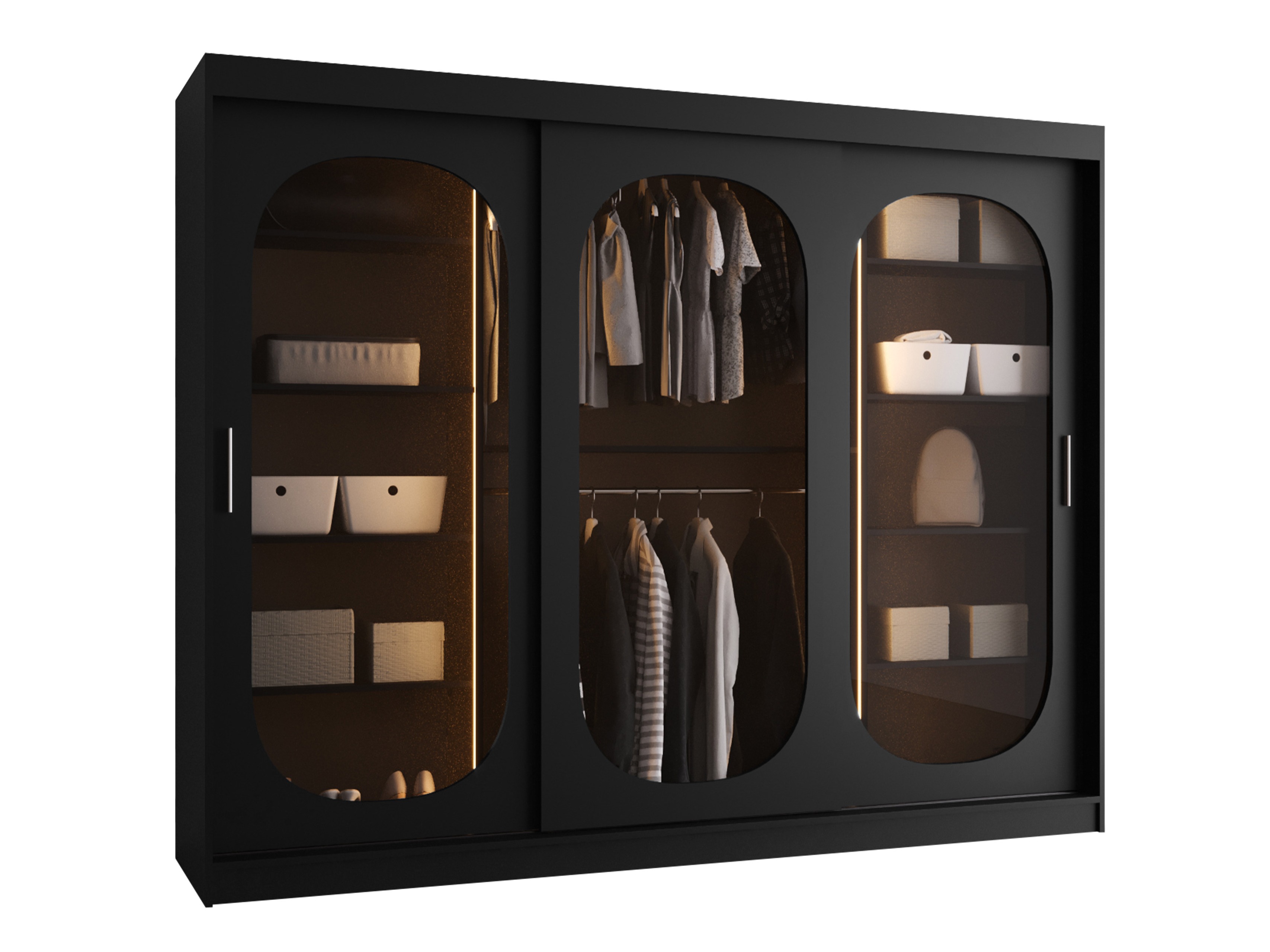 Kledingkast Hartford 522 (Zwart)