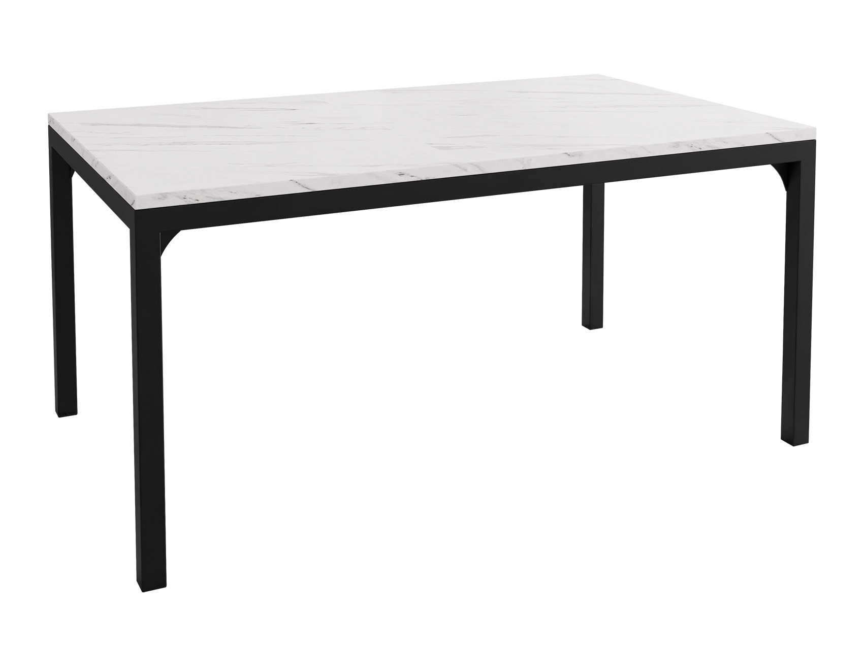 Salontafel Oswego 138 (Wit marmer + Zwart)