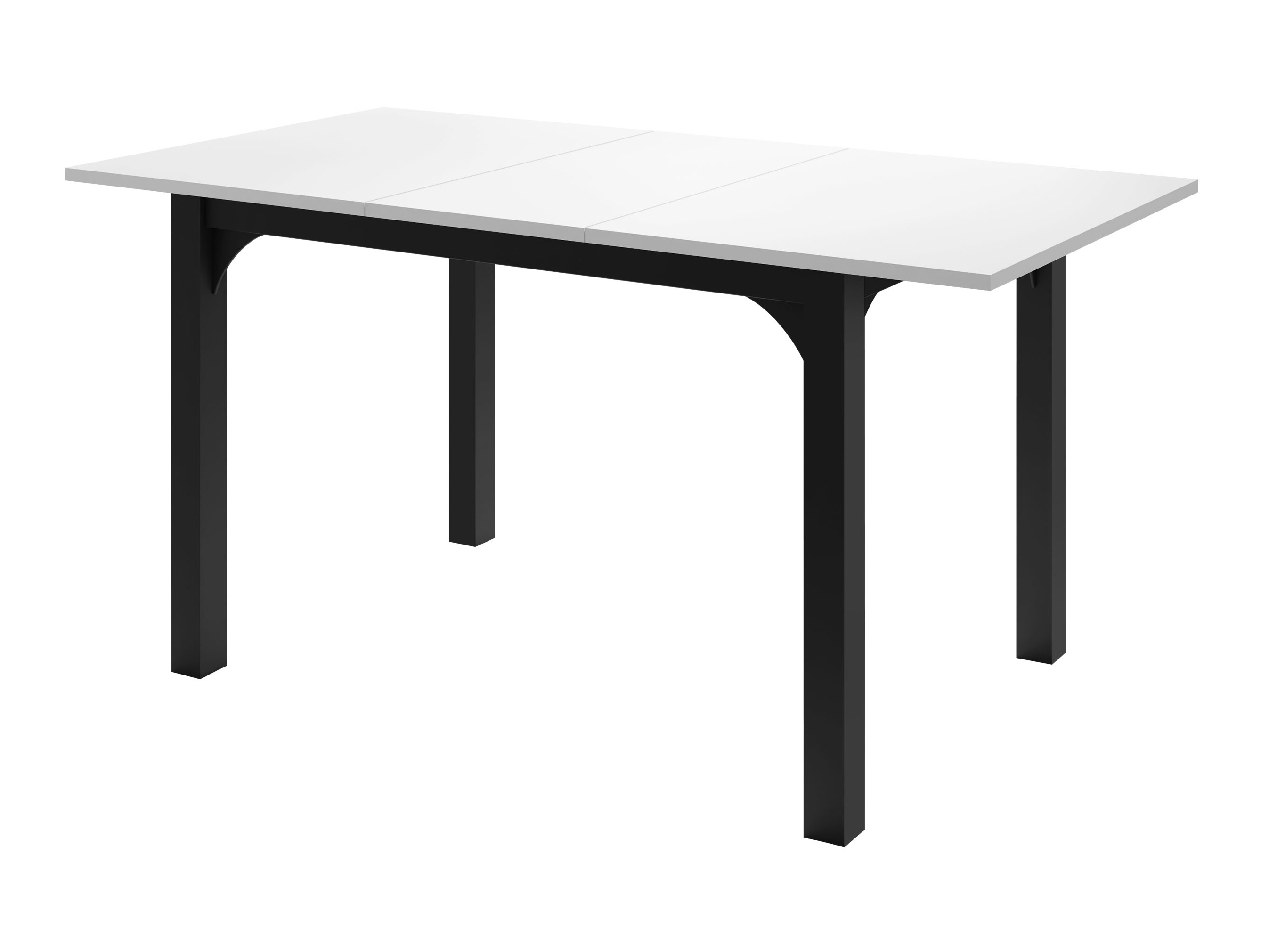 Tafel Oswego 135 (Wit marmer + Zwart)