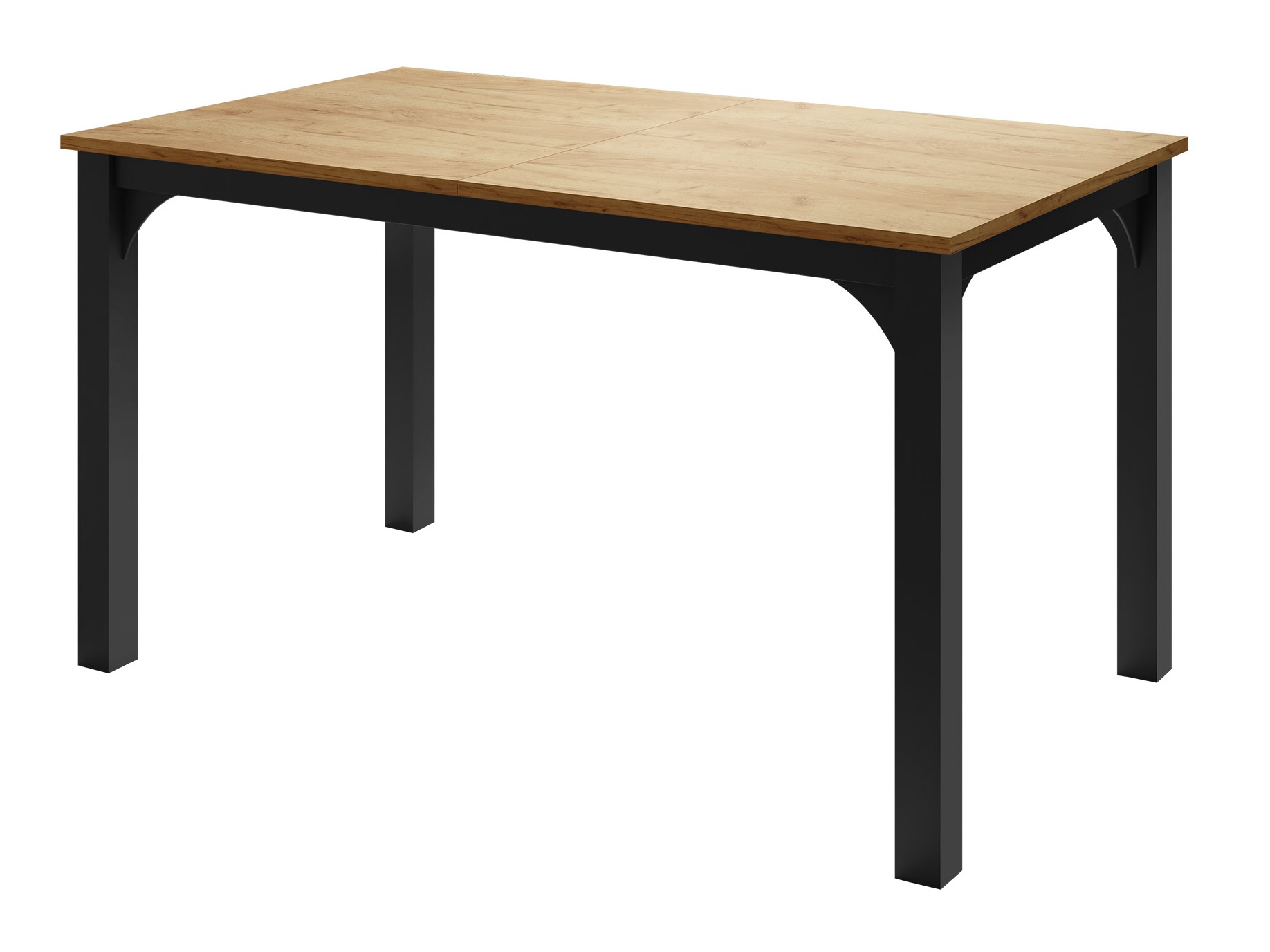Tafel Oswego 136 (Ambachtelijke gouden eik + Zwart)