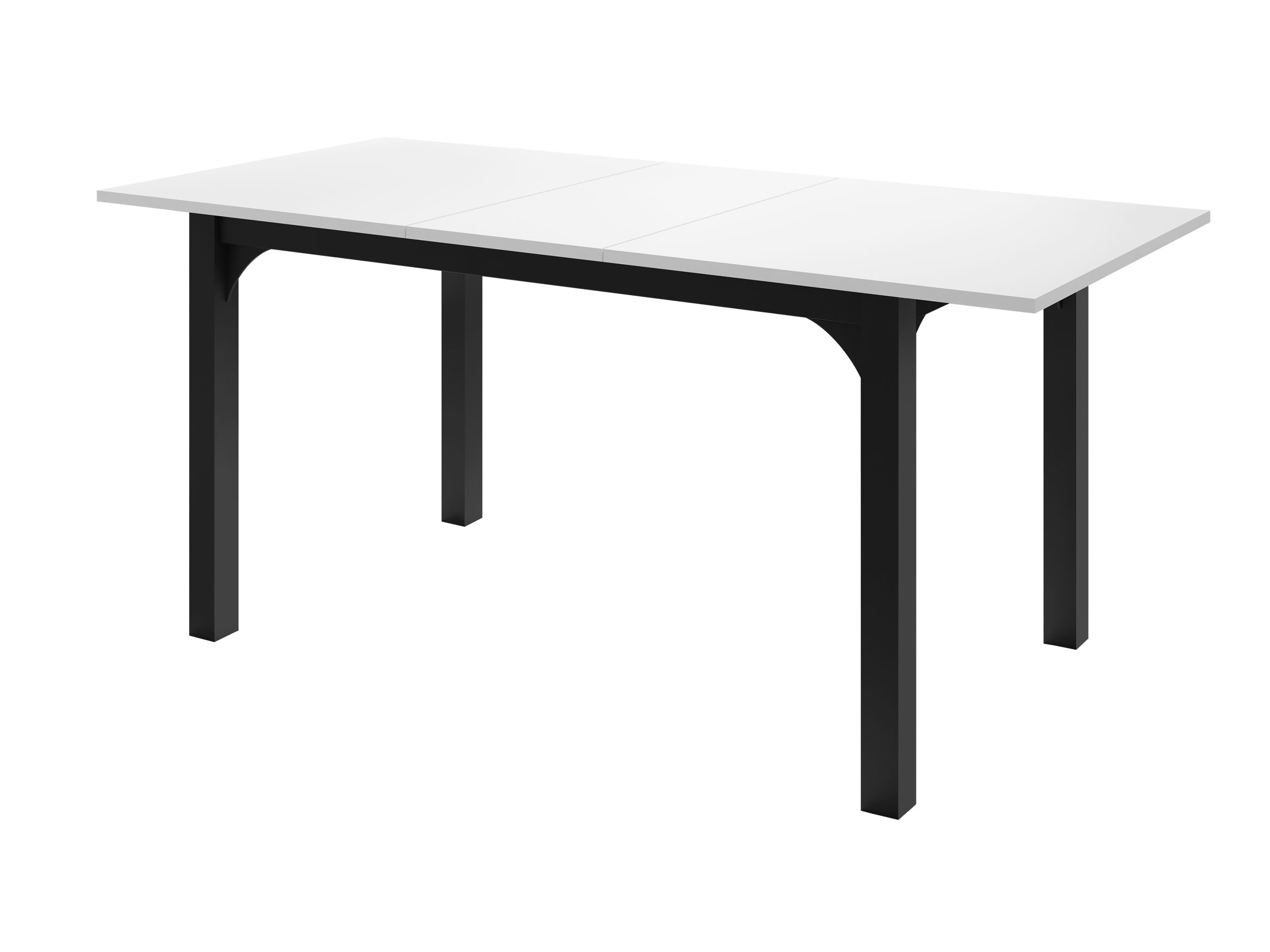 Tafel Oswego 136 (Wit marmer + Zwart)