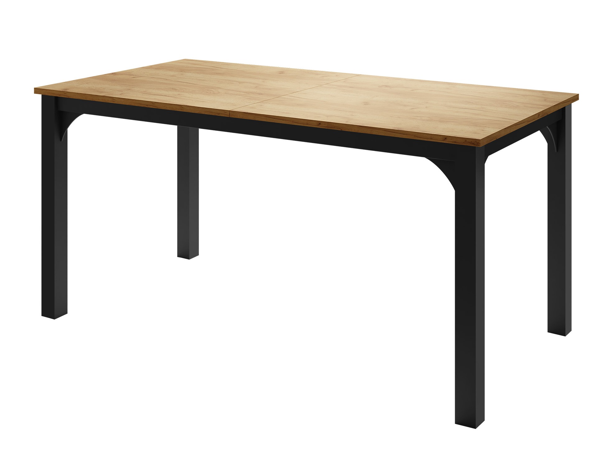 Tafel Oswego 137 (Ambachtelijke gouden eik + Zwart)