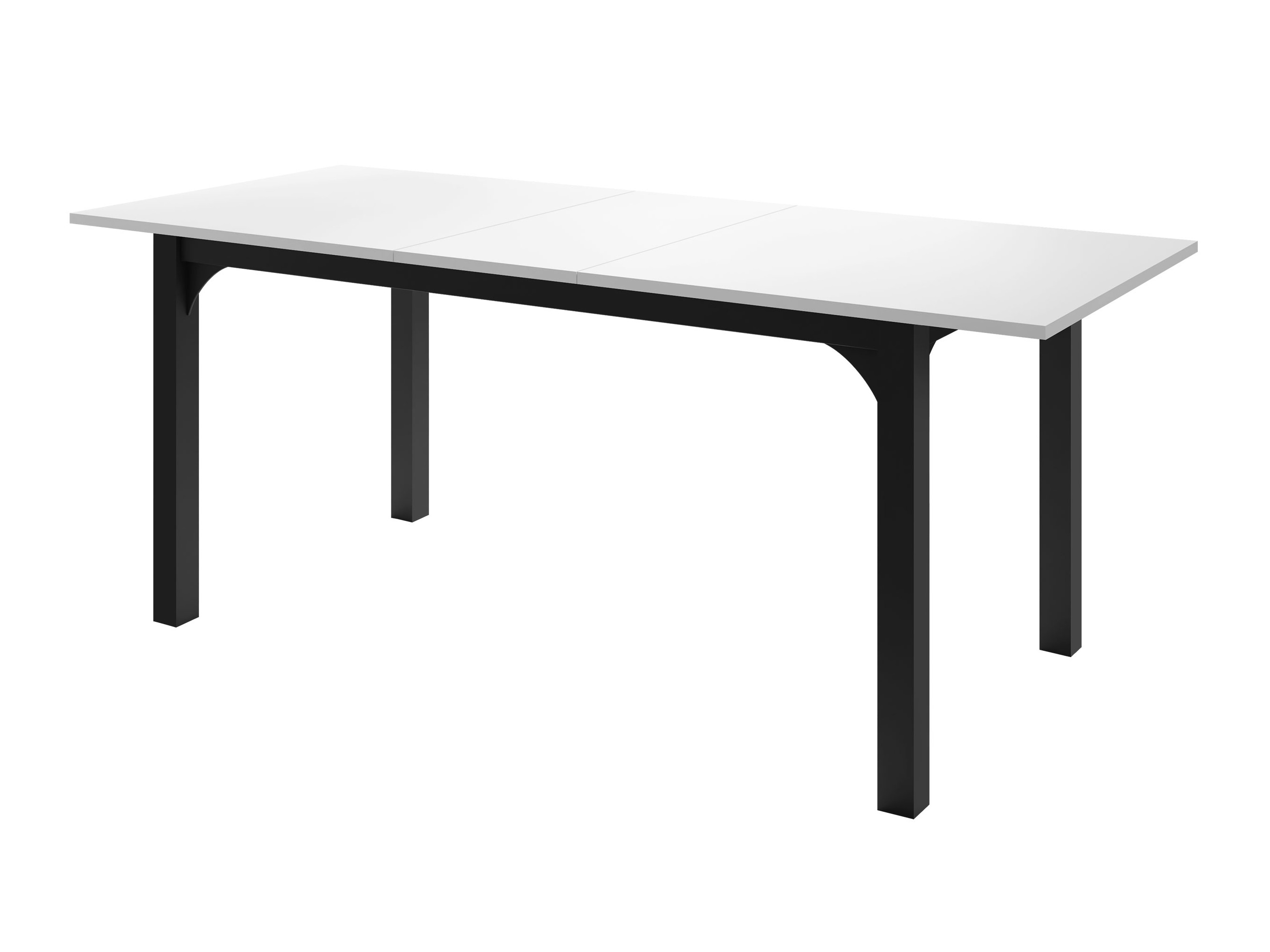 Tafel Oswego 137 (Wit marmer + Zwart)
