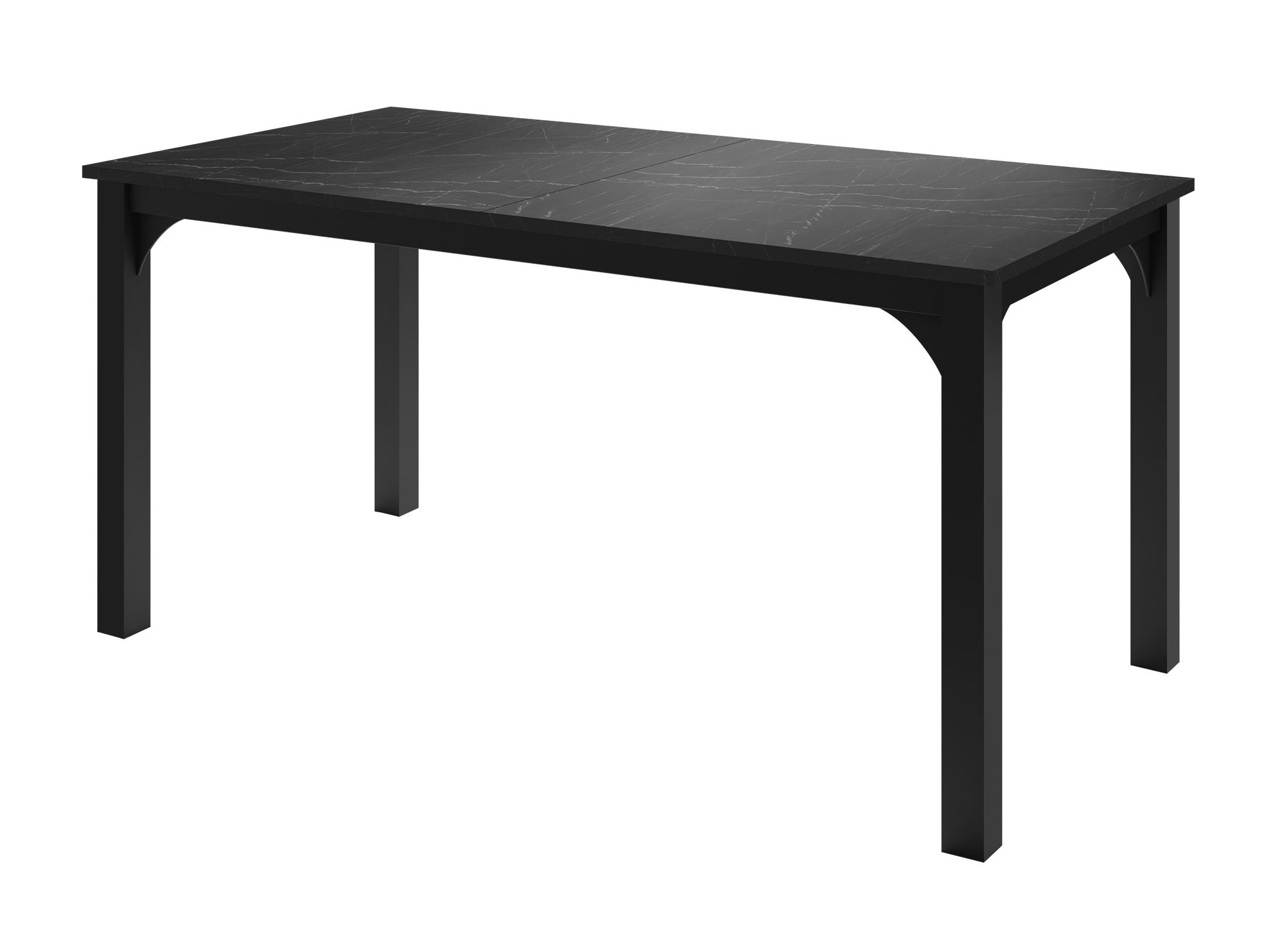 Tafel Oswego 137 (Zwart marmer + Zwart)