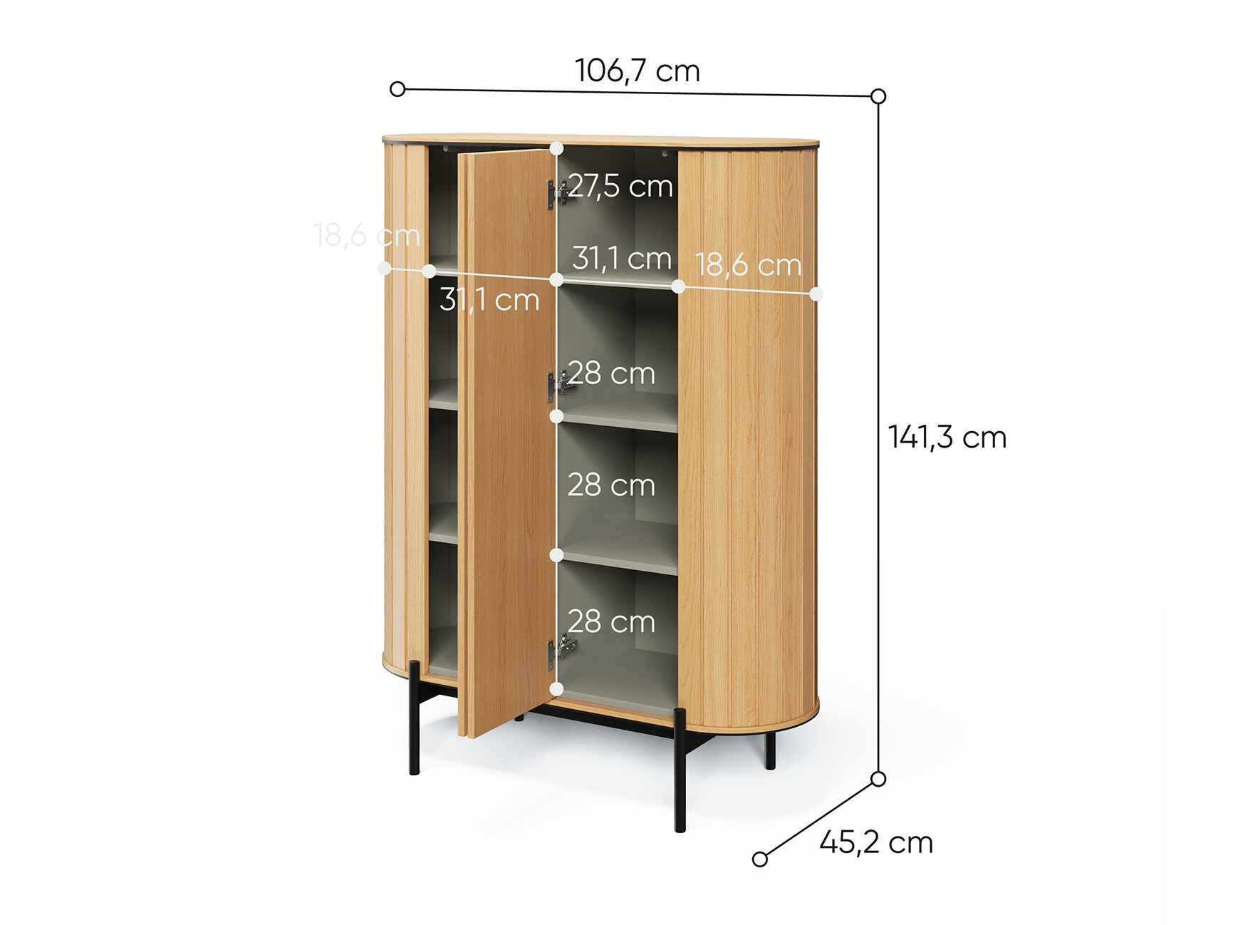 Boekenkast Elbdore 100