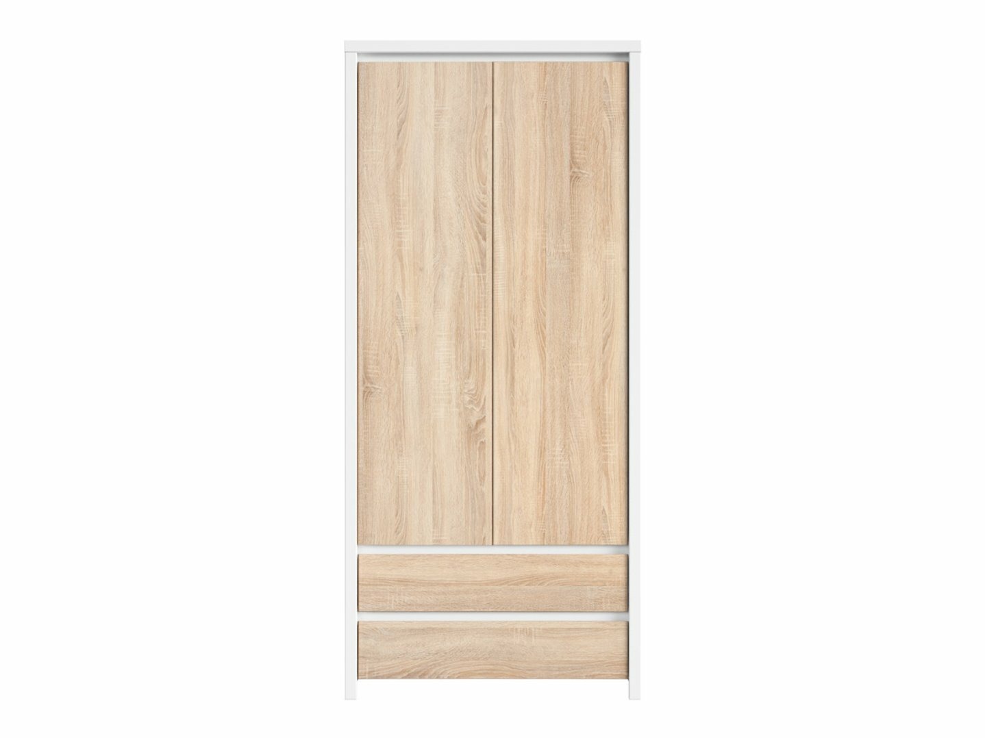 Kledingkast Nolroma 117 (Wit + Sonoma eik)