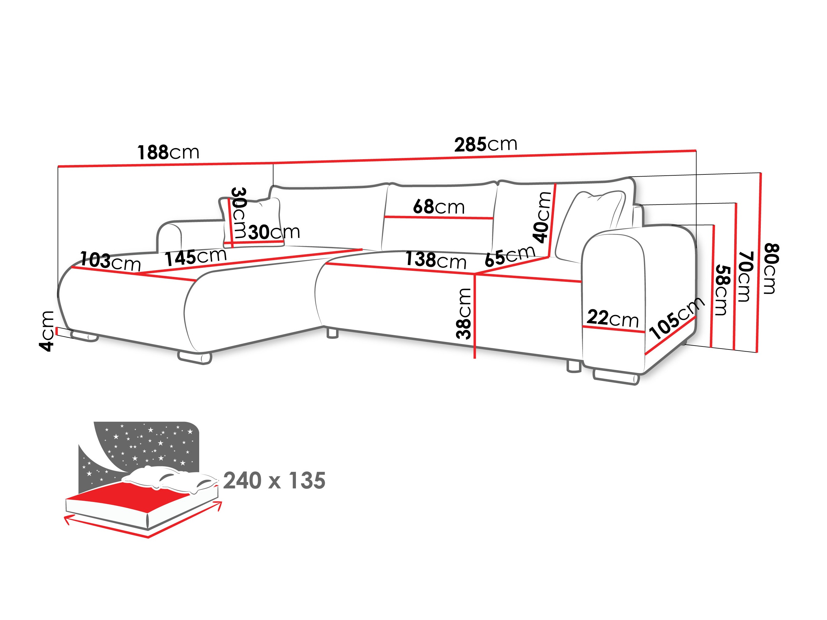 Hoekbank Comfivo 410 (Taro 01)