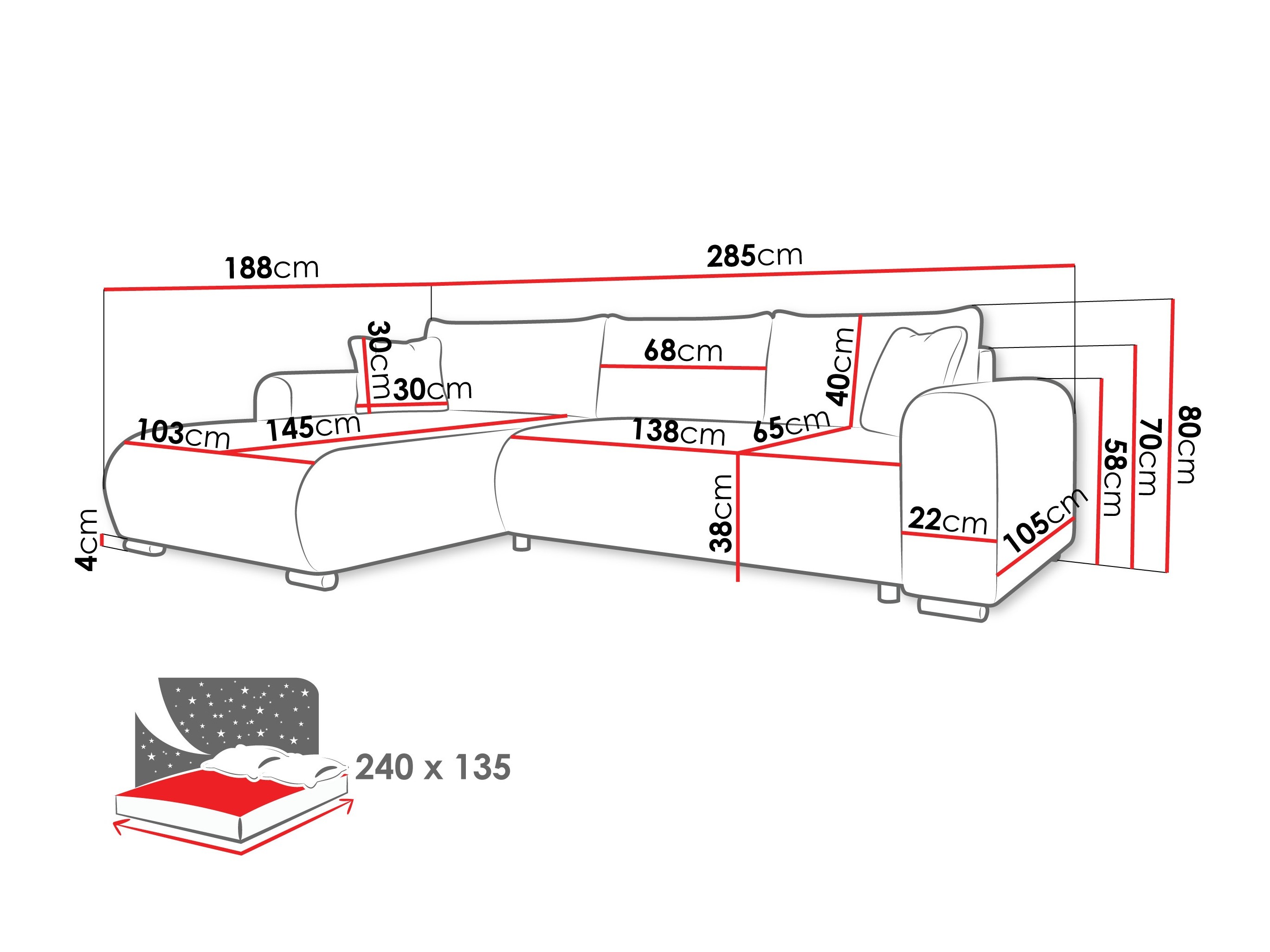 Hoekbank Comfivo 410 (Taro 57)