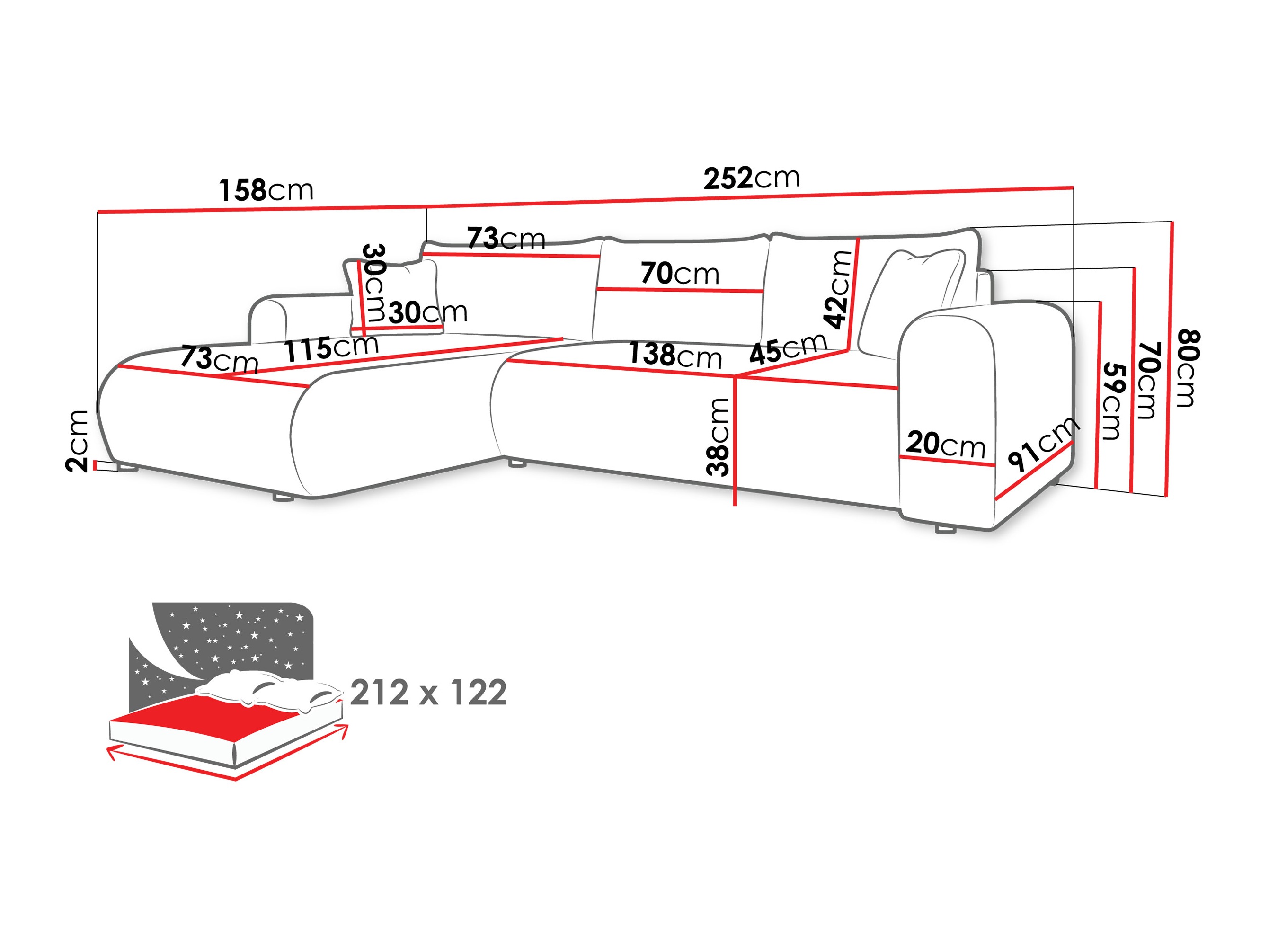 Hoekbank Comfivo 449 (Trilla 222.05)