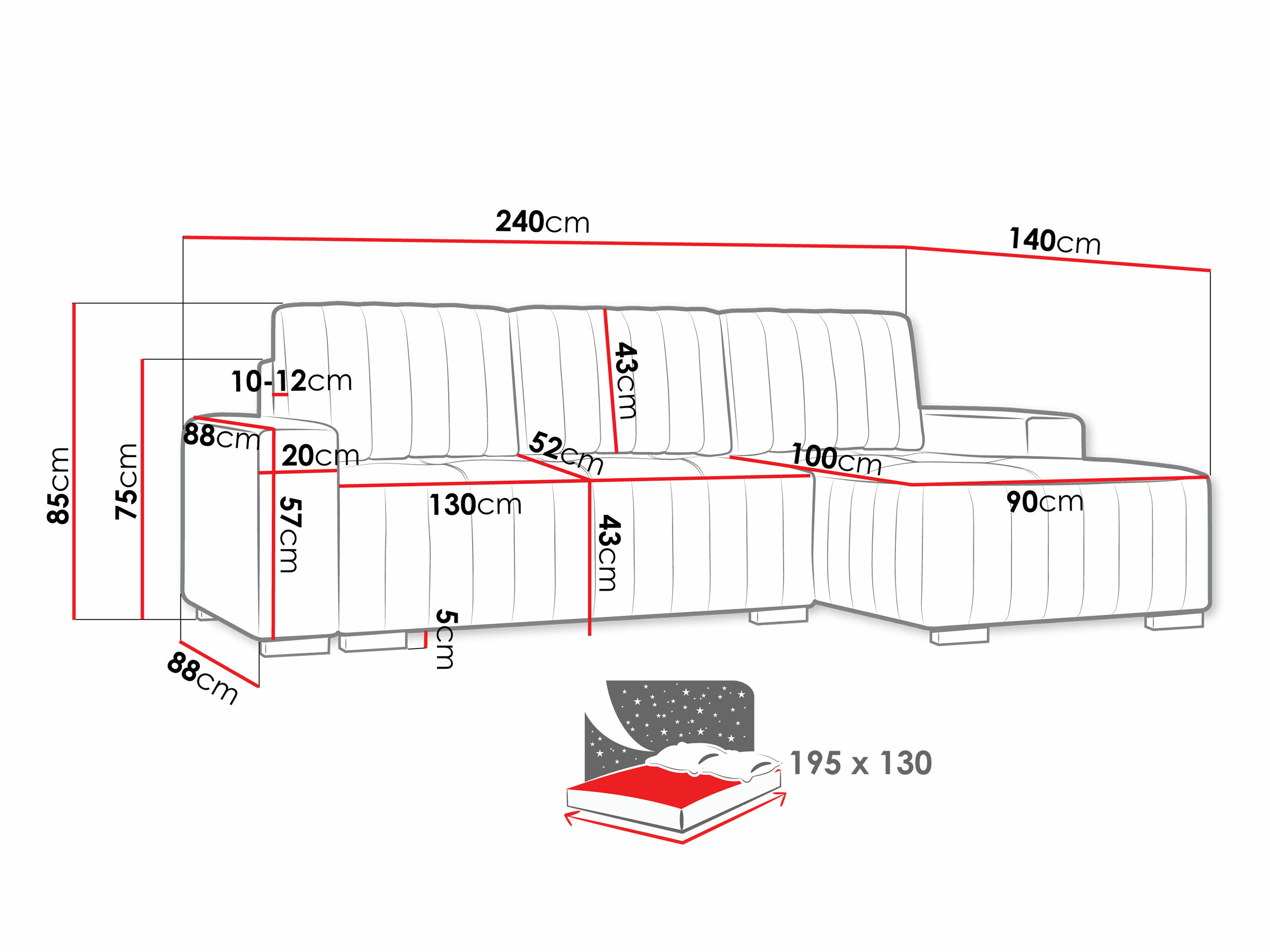 Hoekbank Columbus 154 (Manila 16)