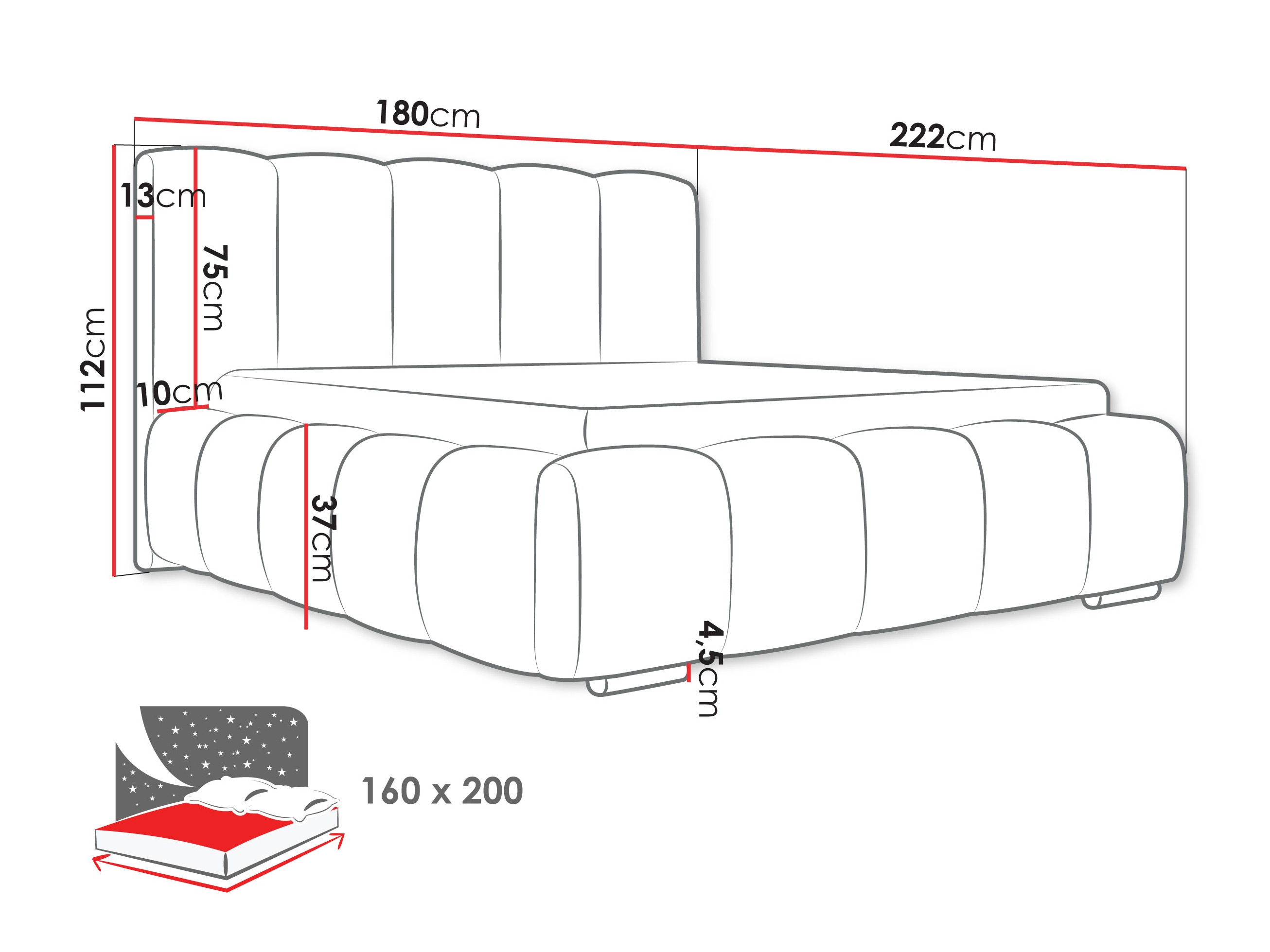 Bed TrendyNest 106 (Abriamo 3)