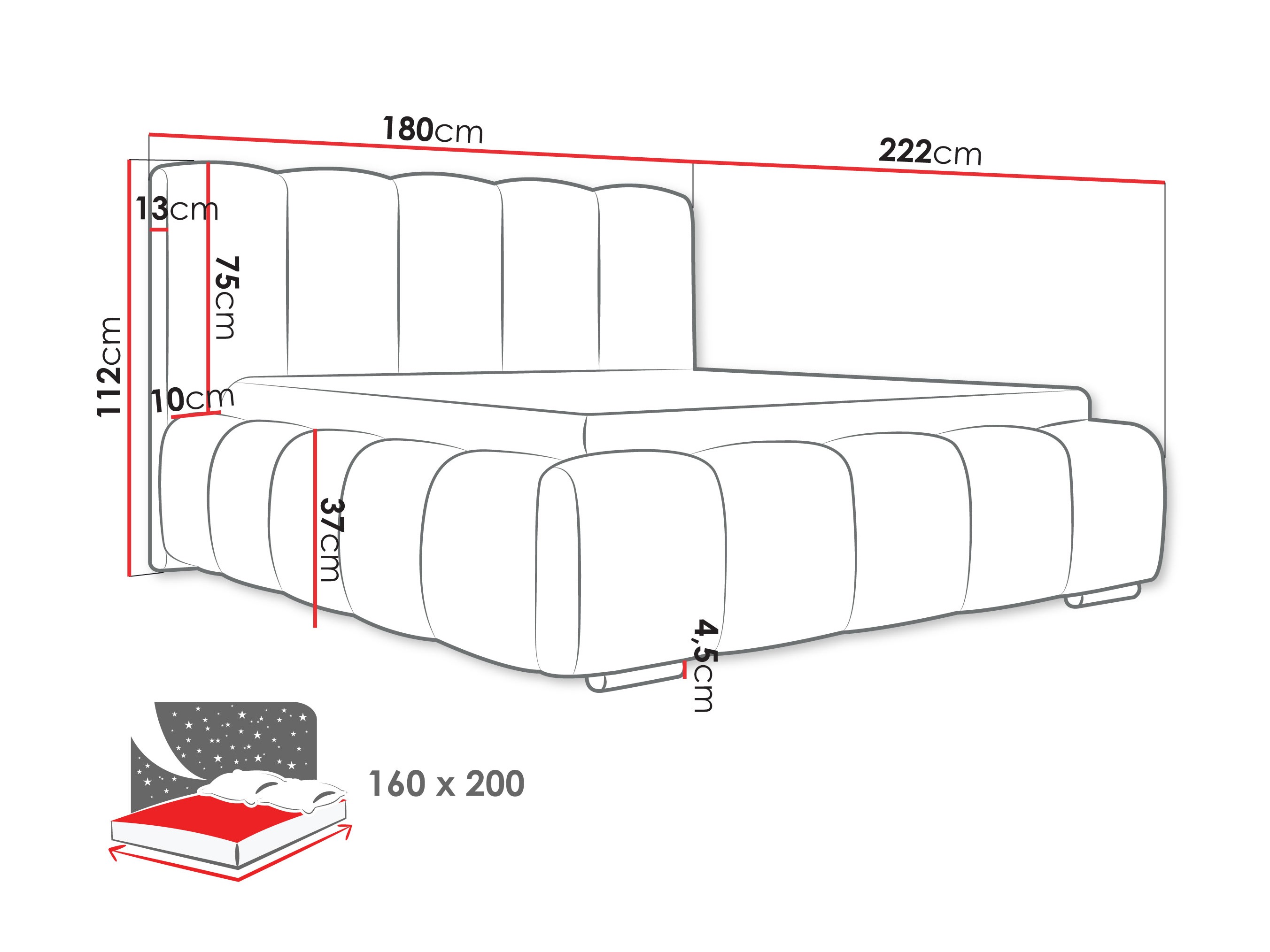 Bed TrendyNest 106 (Kronos 09)