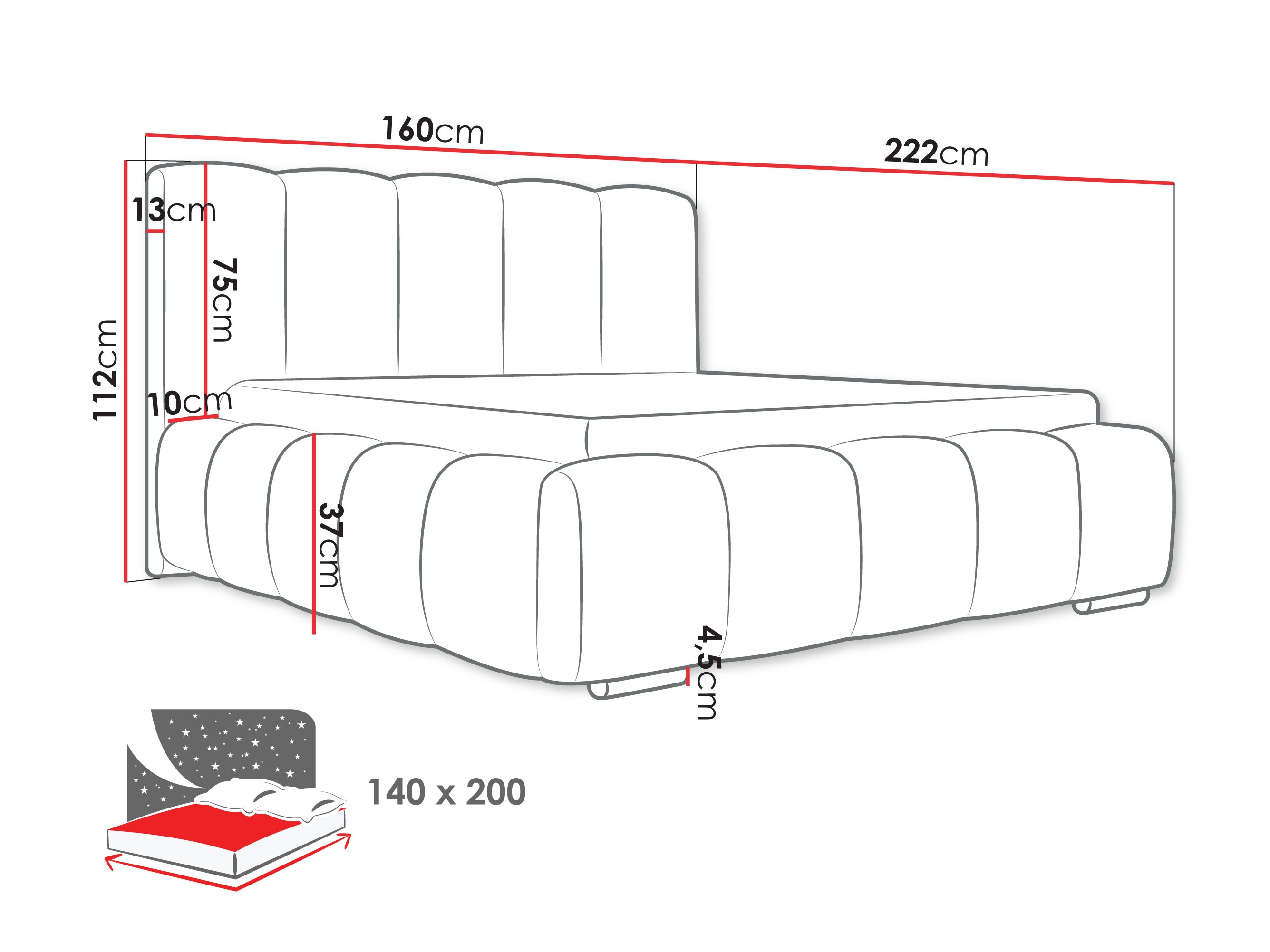 Bed TrendyNest 106 (Kronos 19)