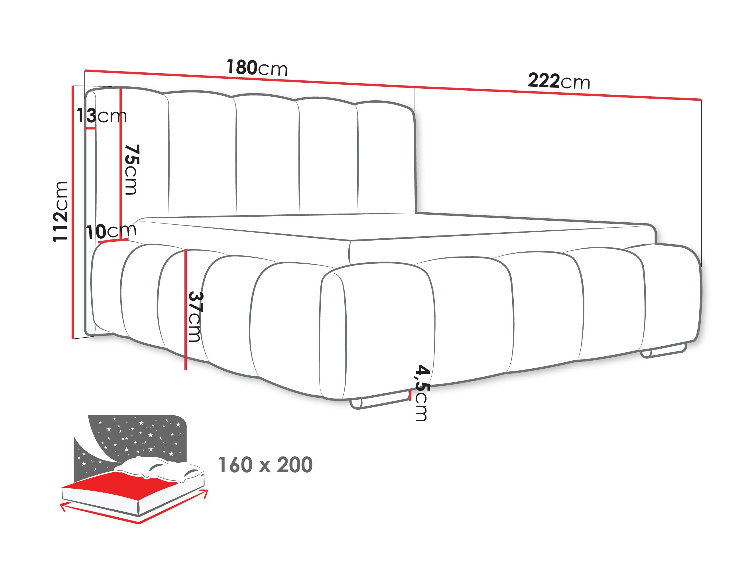 Bed TrendyNest 106 (Kronos 19)