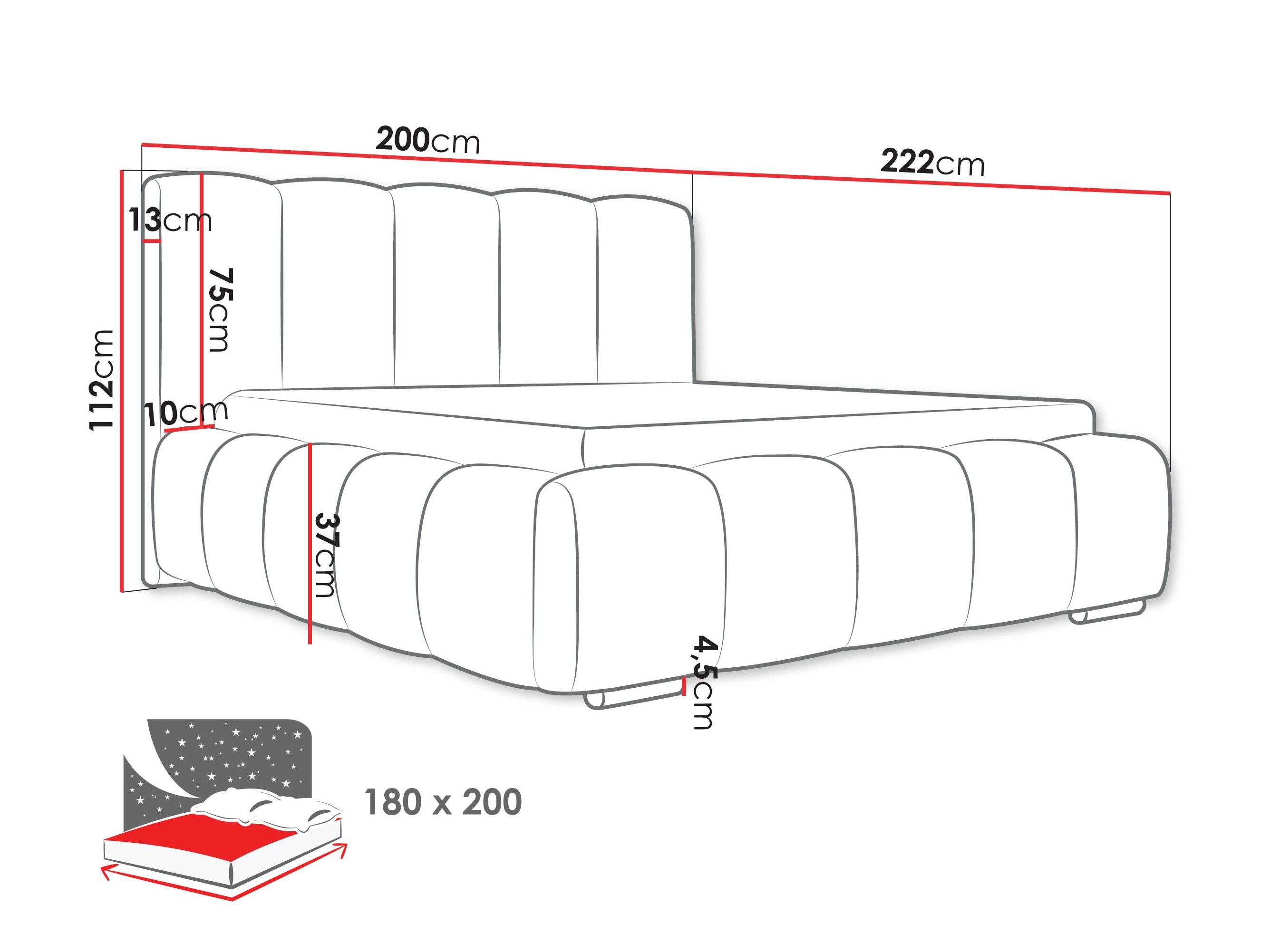 Bed TrendyNest 106 (Paros 02)