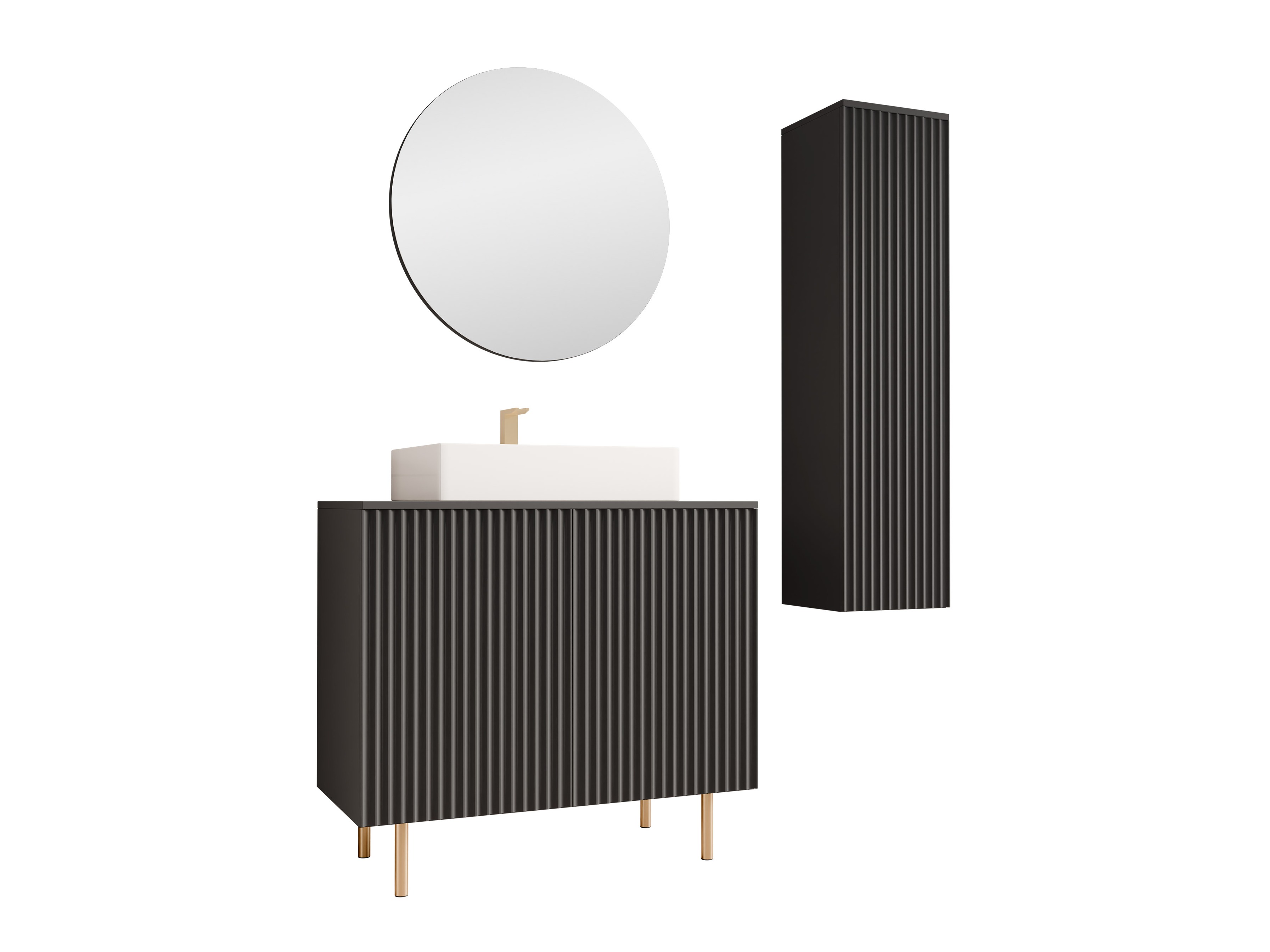 Badkamerset Decus II (Zwart)