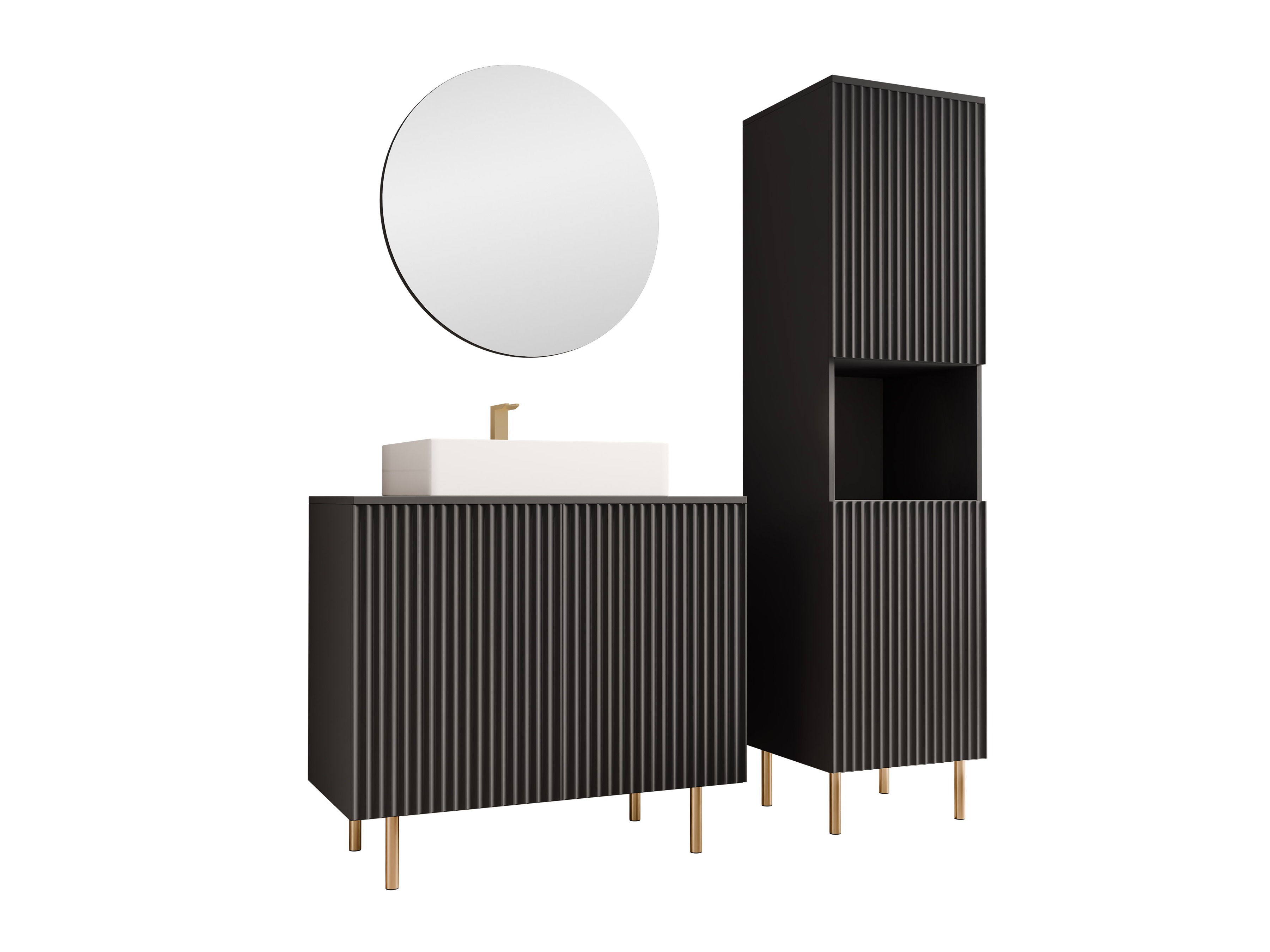 Badkamerset Decus III (Zwart)