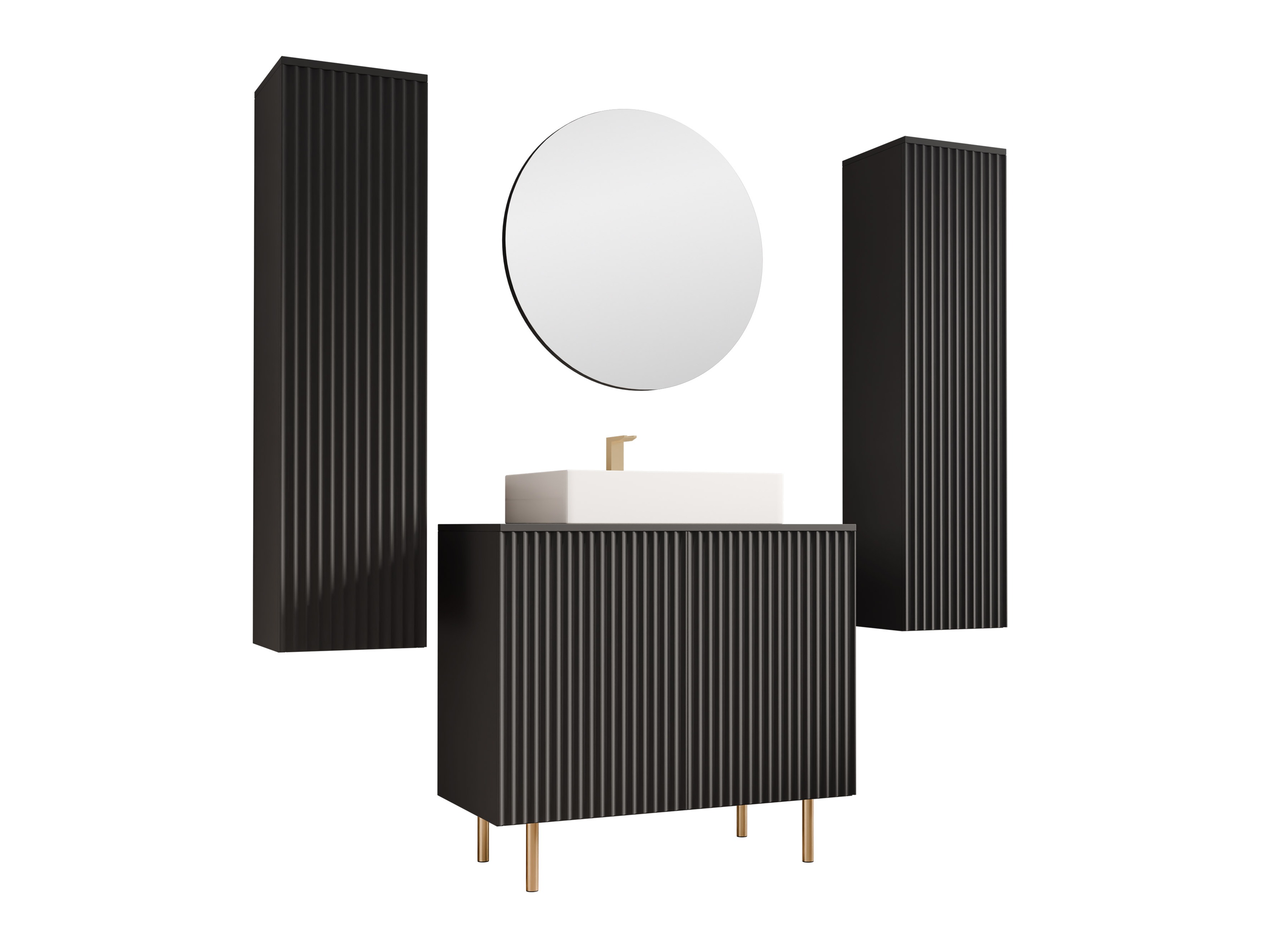 Badkamerset Decus IV (Zwart)