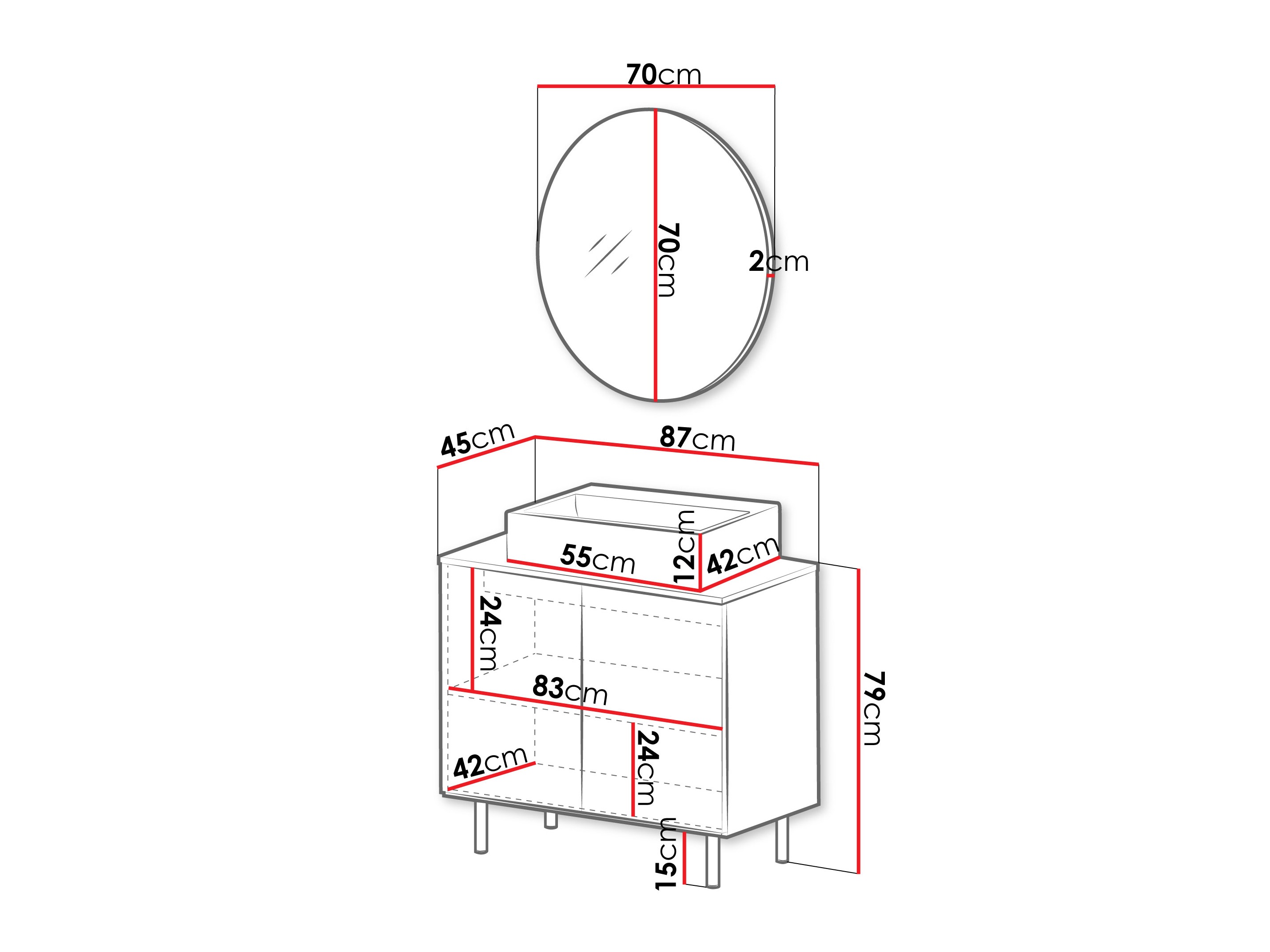 Badkamerset Virdomi 109 (Kasjmier)