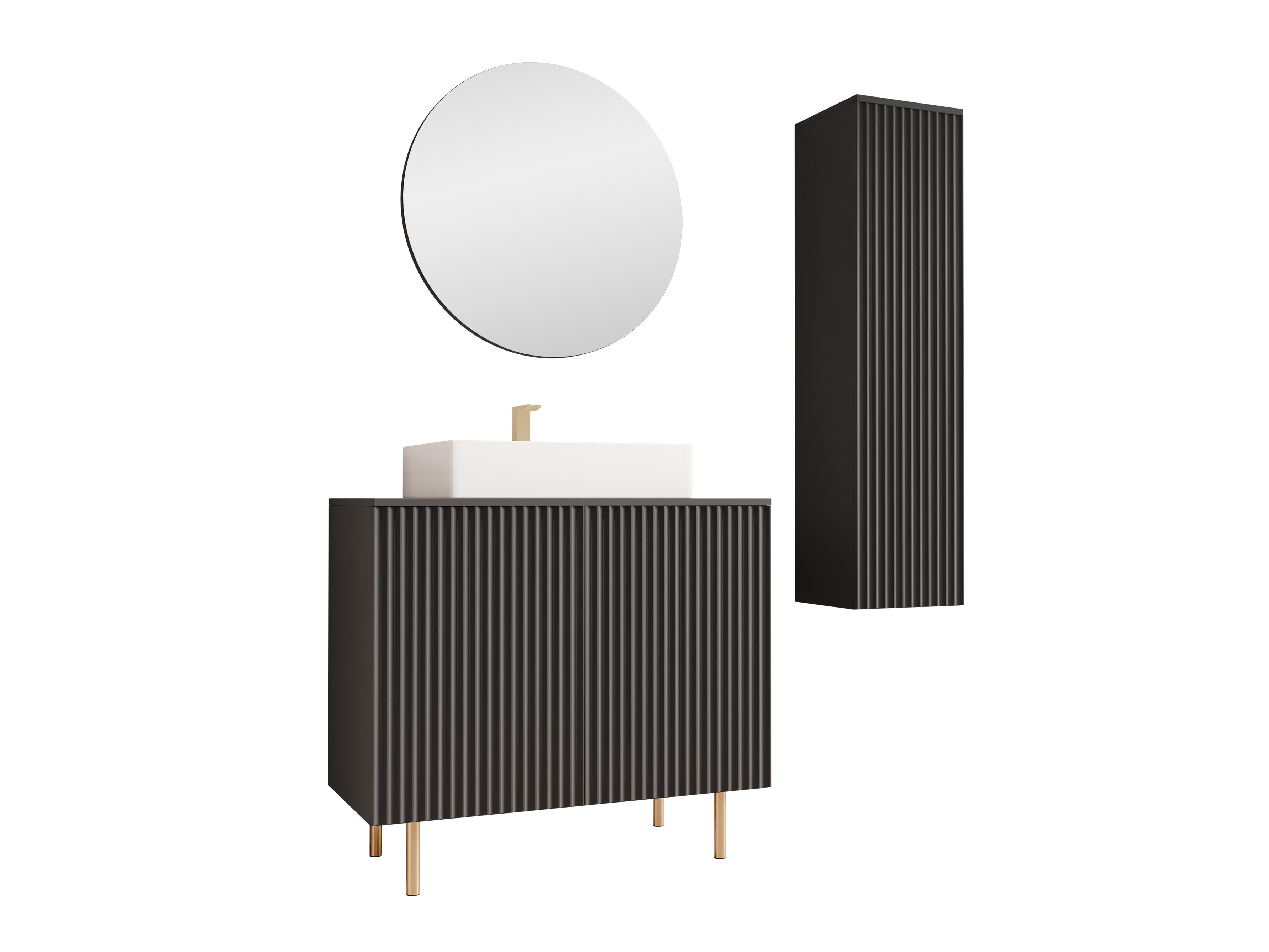 Badkamerset Virdomi 110 (Zwart)