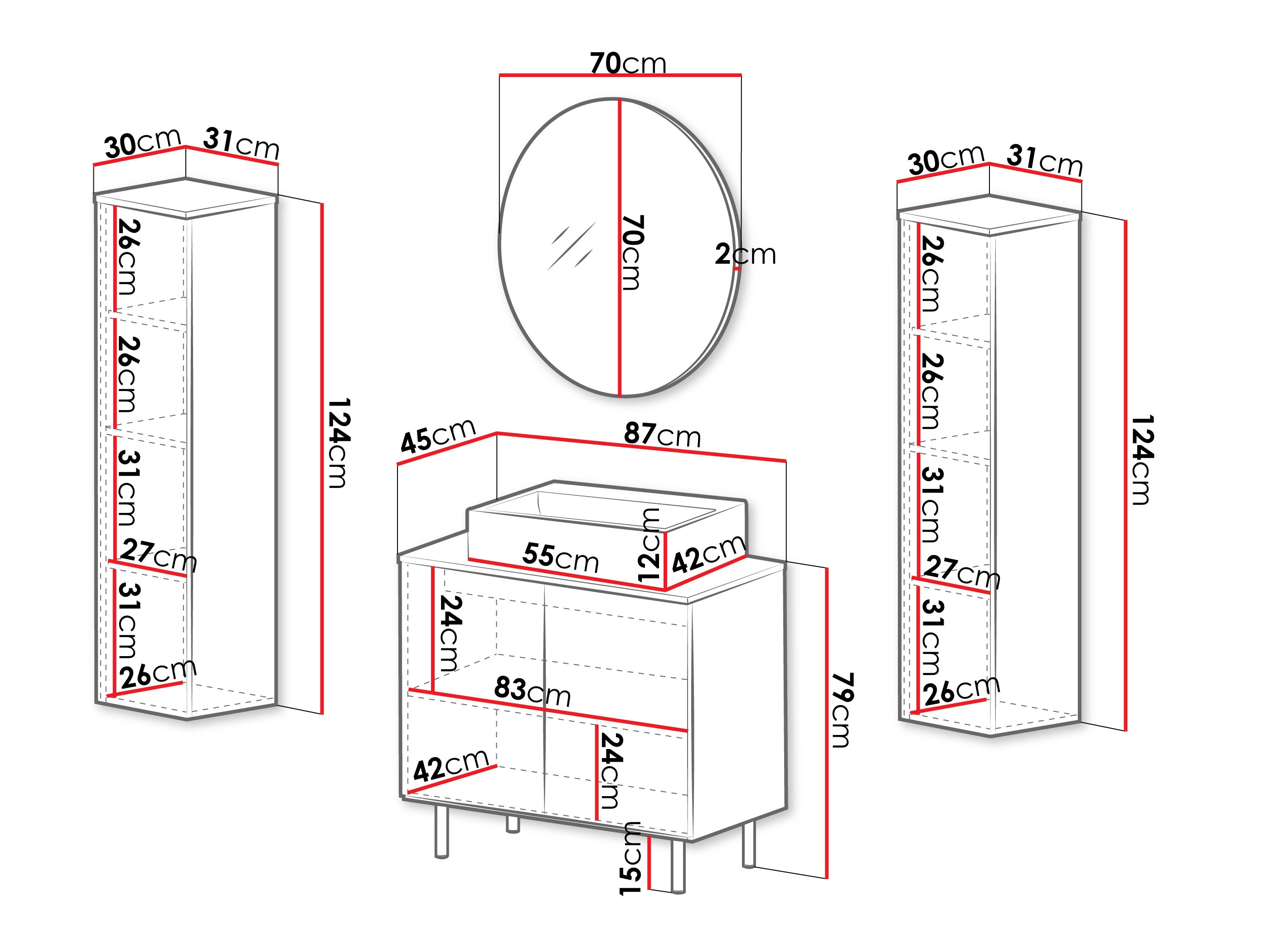 Badkamerset Virdomi 112 (Kasjmier)