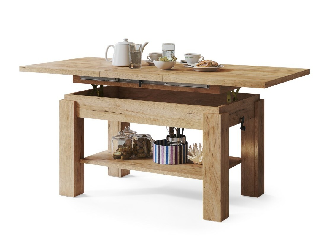 Transforming salontafel Glendale 100 (Ambachtelijke gouden eik)