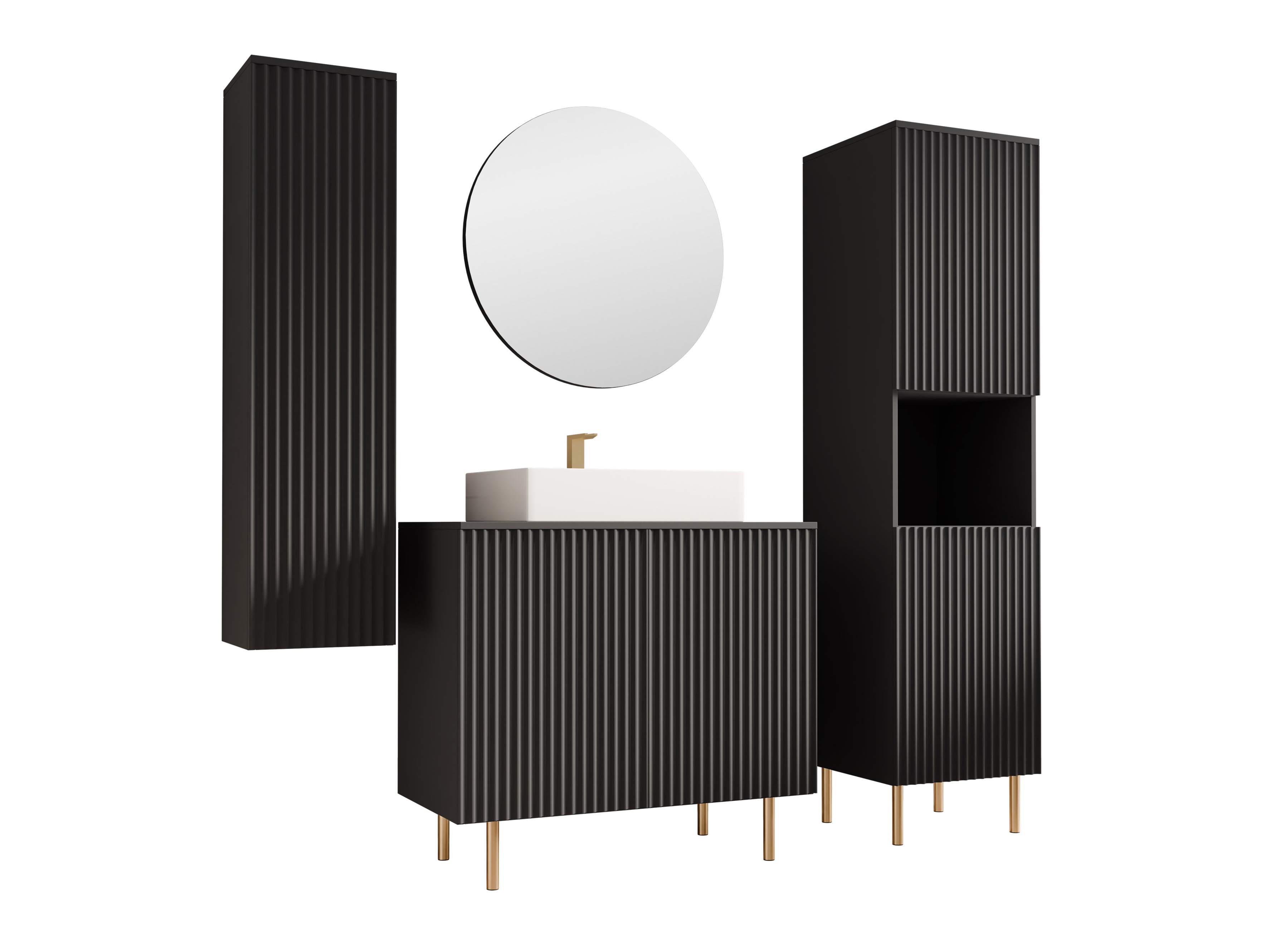 Badkamerset Decus V (Zwart)