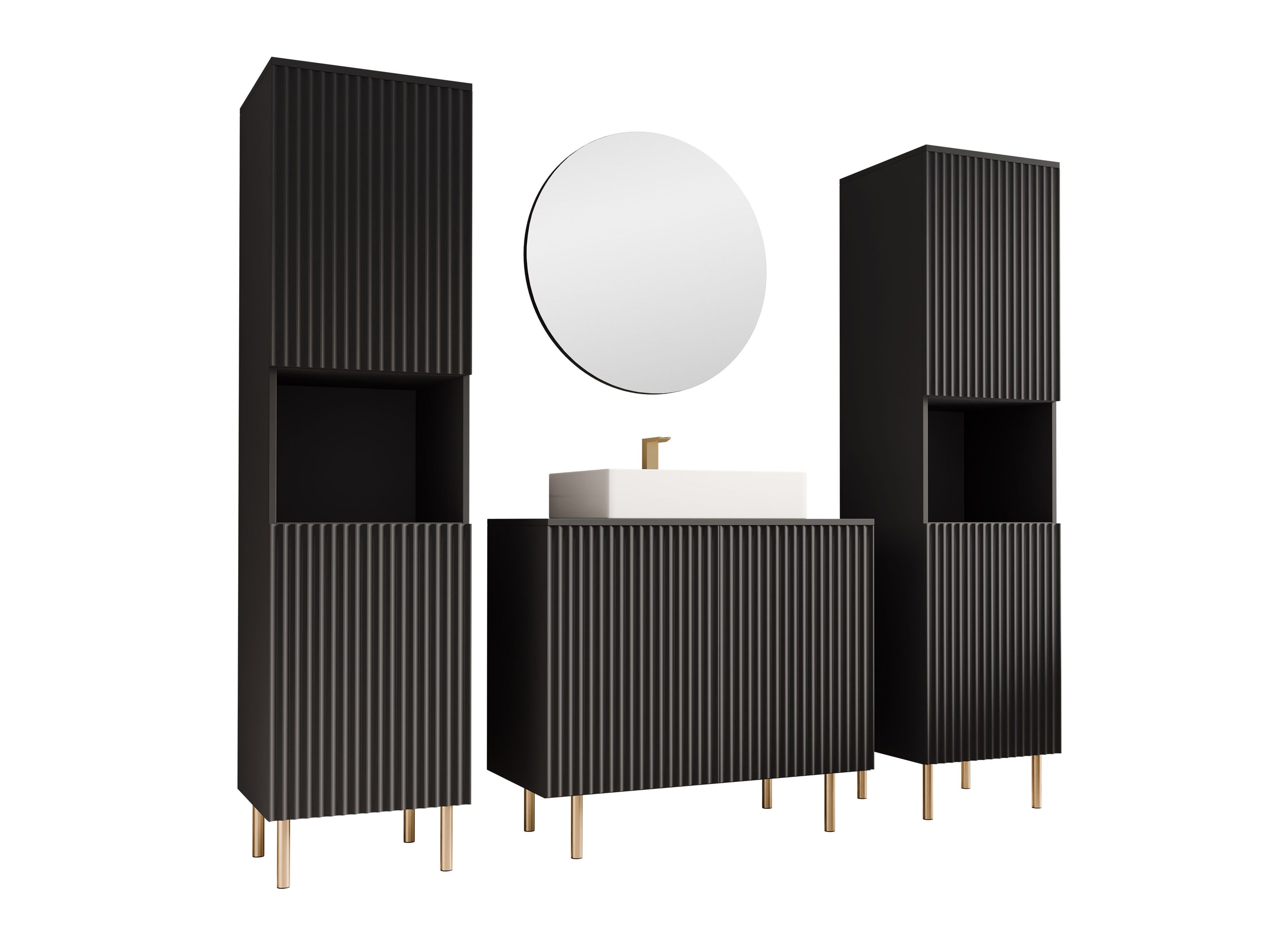 Badkamerset Decus VI (Zwart)