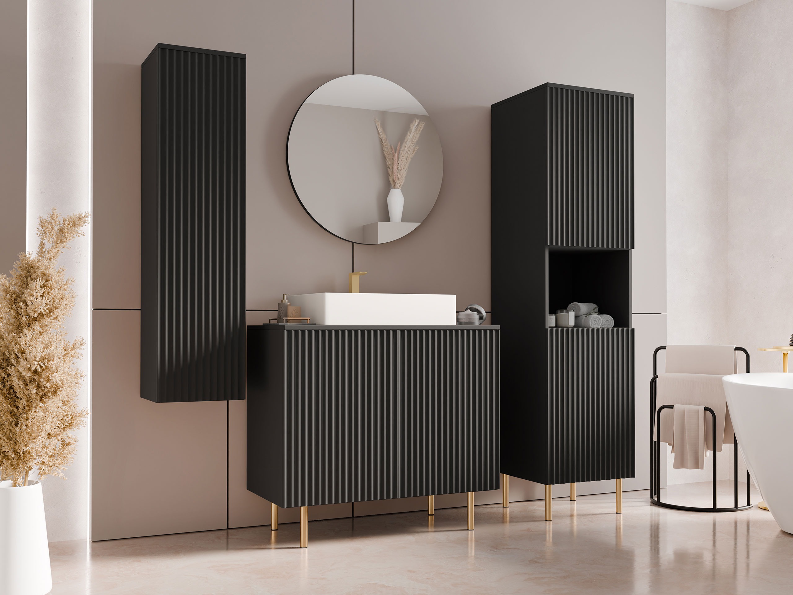 Badkamerset Virdomi 113 (Zwart)