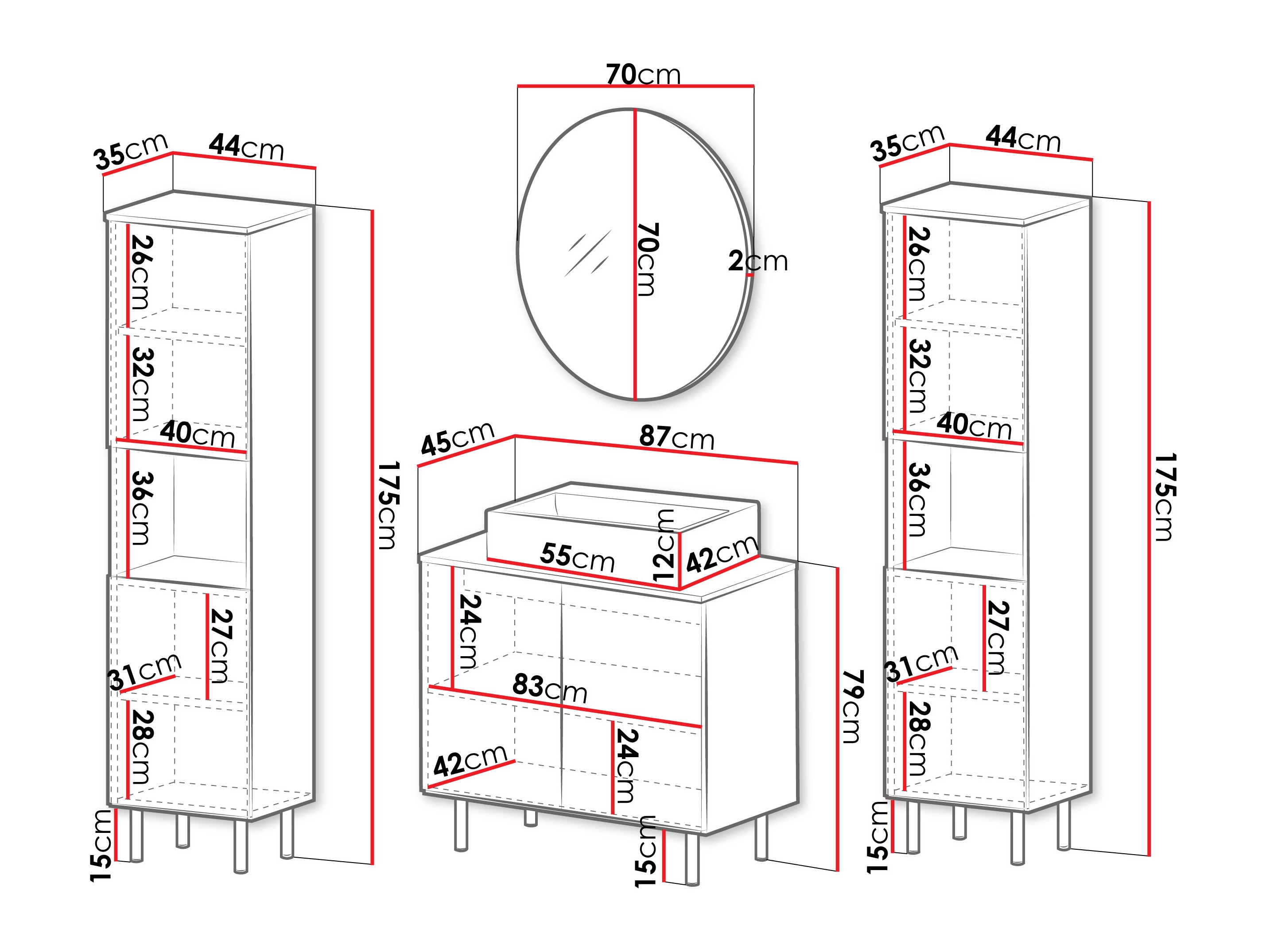 Badkamerset Virdomi 114 (Kasjmier)