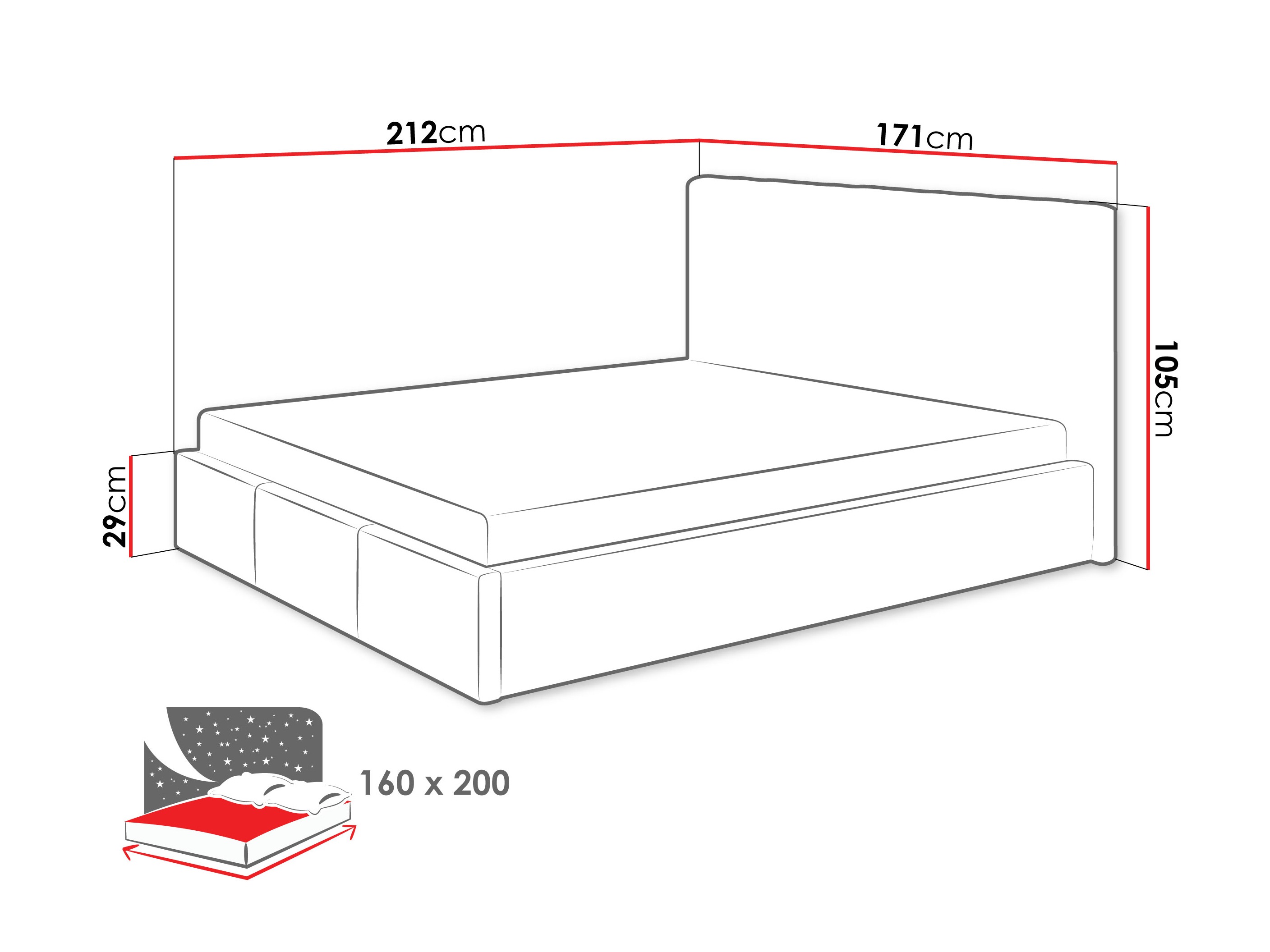 Bed ComfiDream Fenara II (Fresh 01)