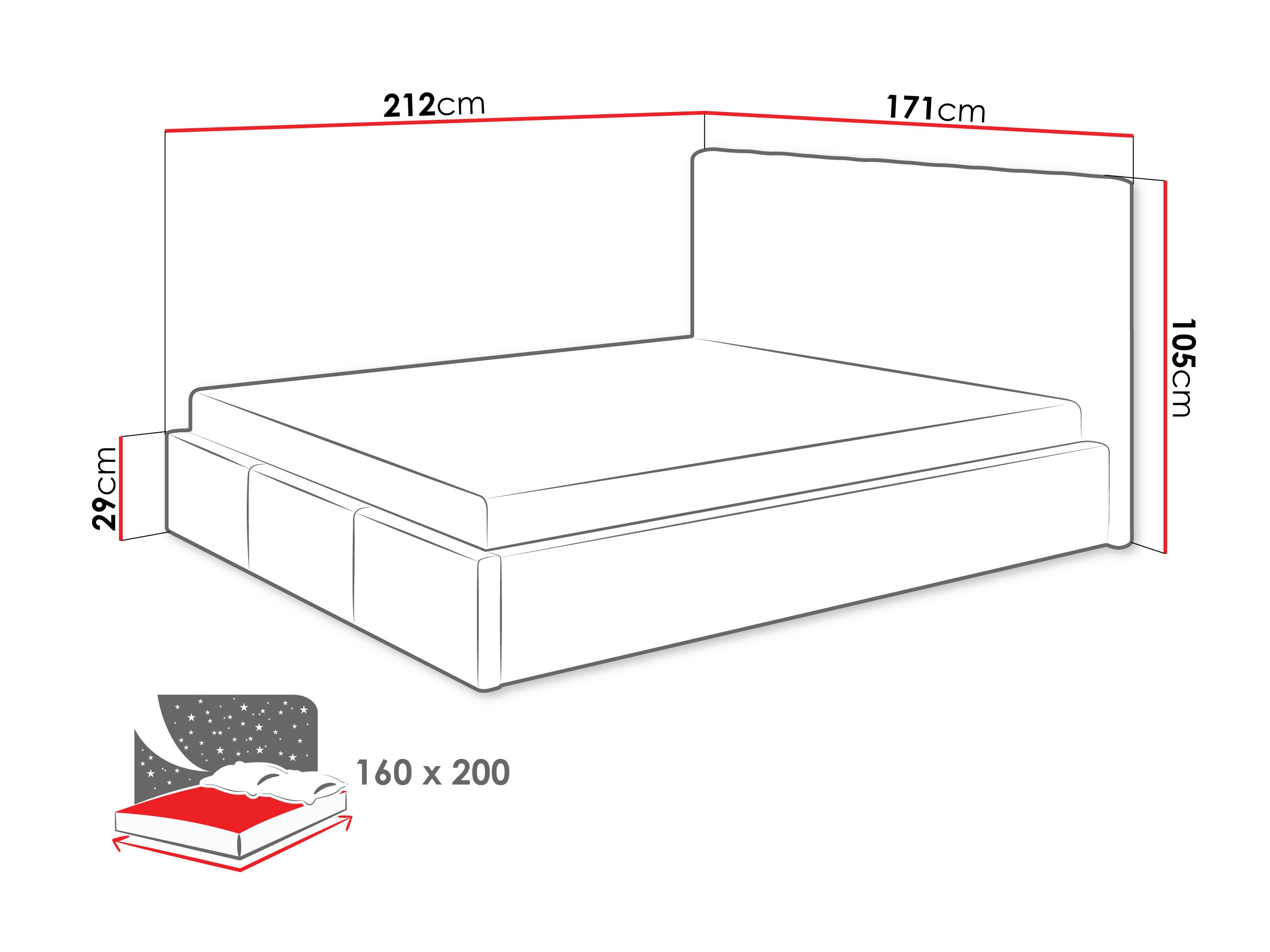 Bed ComfiDream Fenara II (Fresh 11)