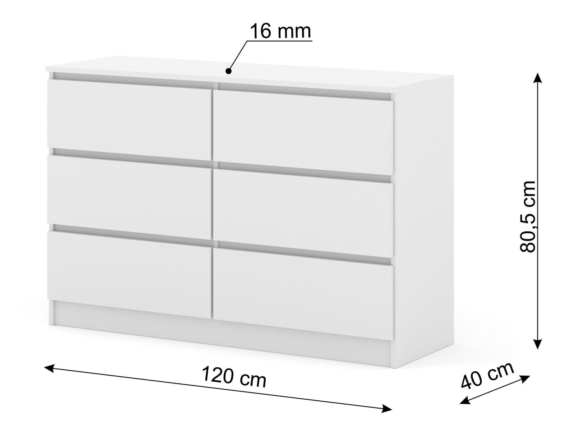 Ladekast Buffalo 196 (Wit)
