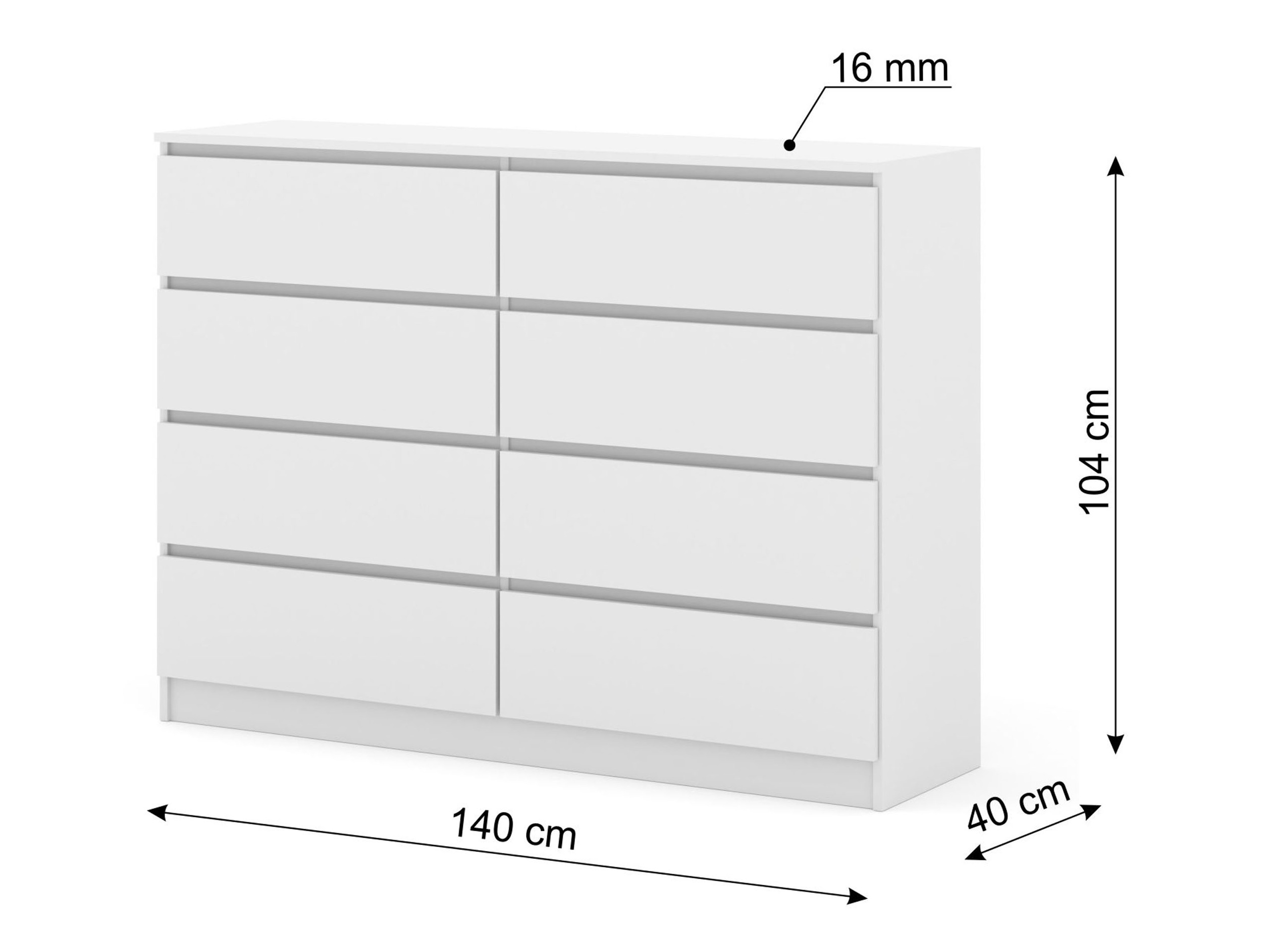 Ladekast Buffalo 197 (Wit)