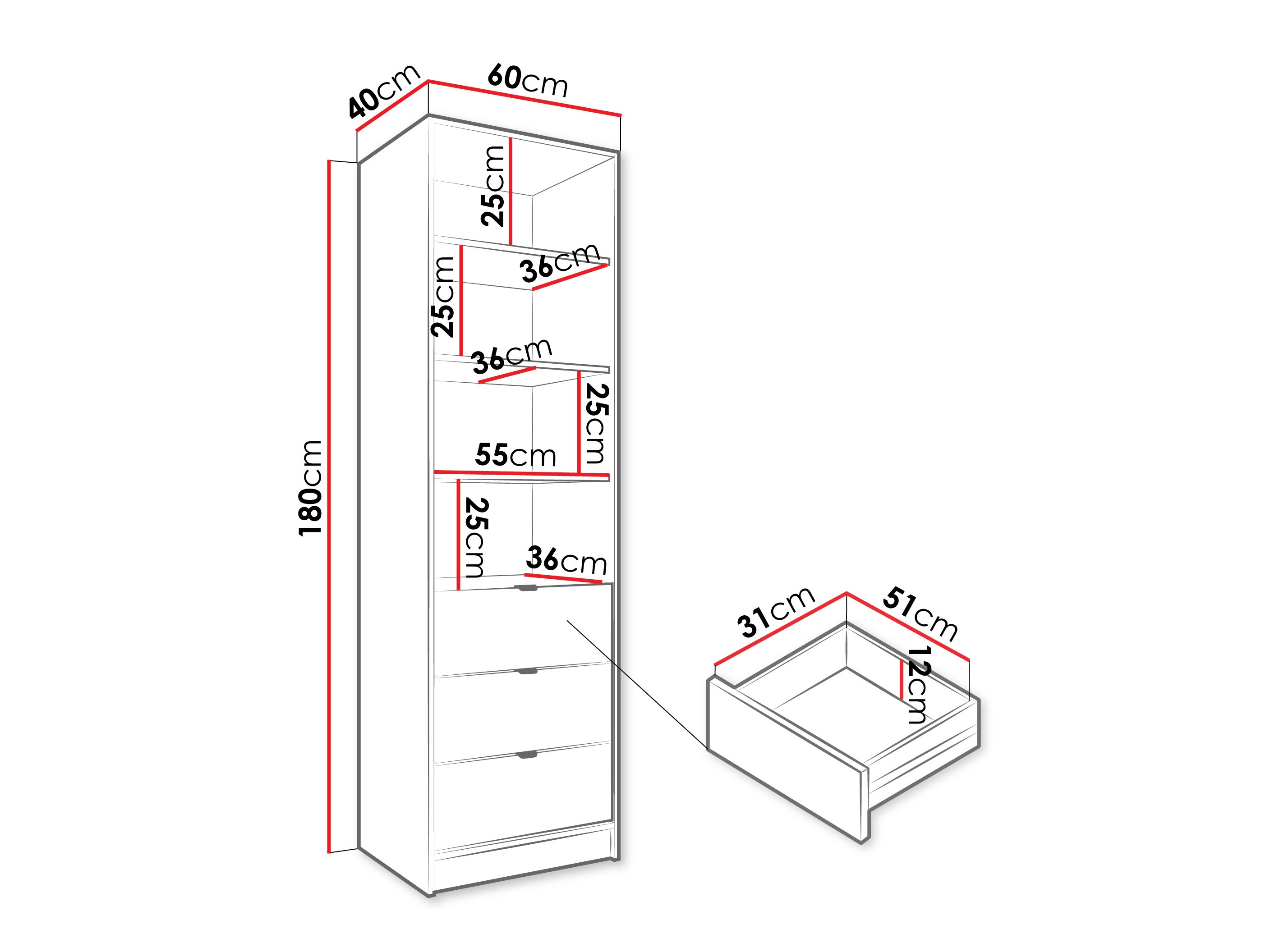 Boekenkast Comfivo Larmire 116 (Beige)