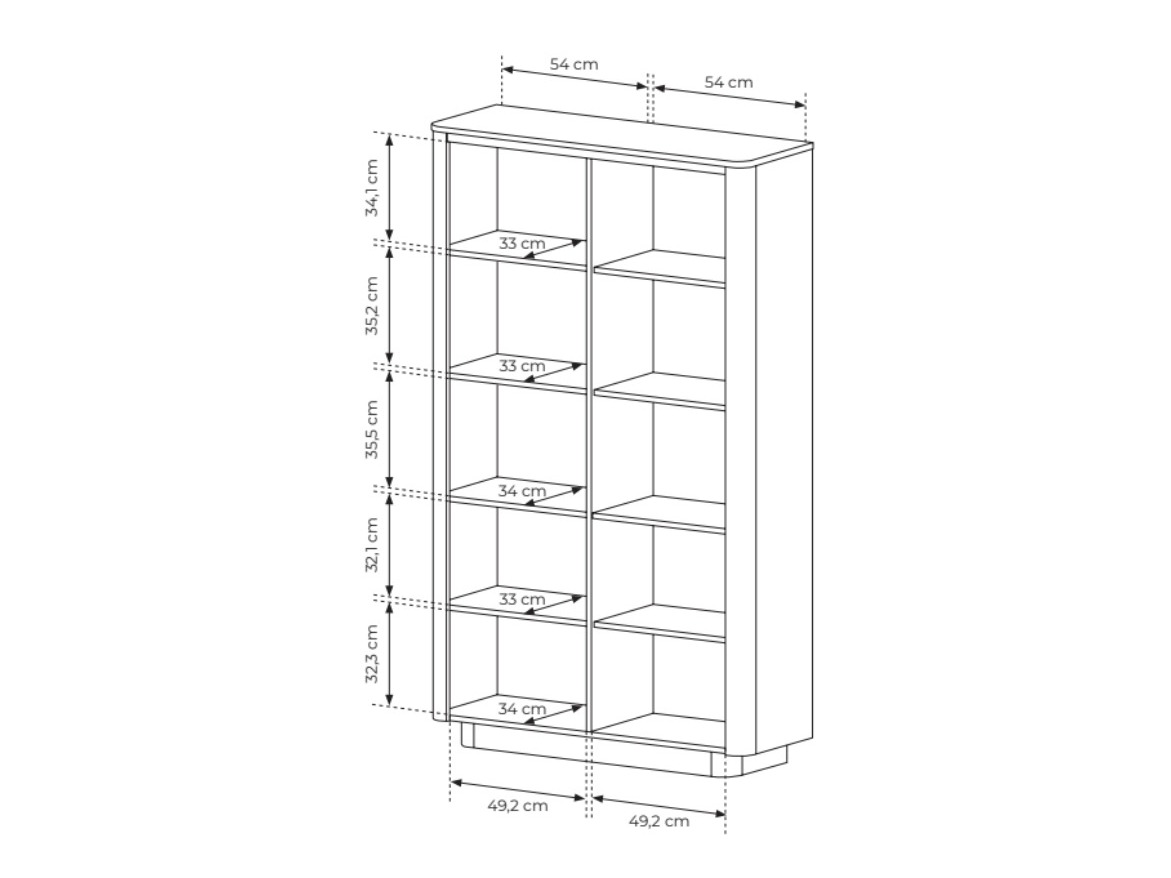 Boekenkast Sevdori 100
