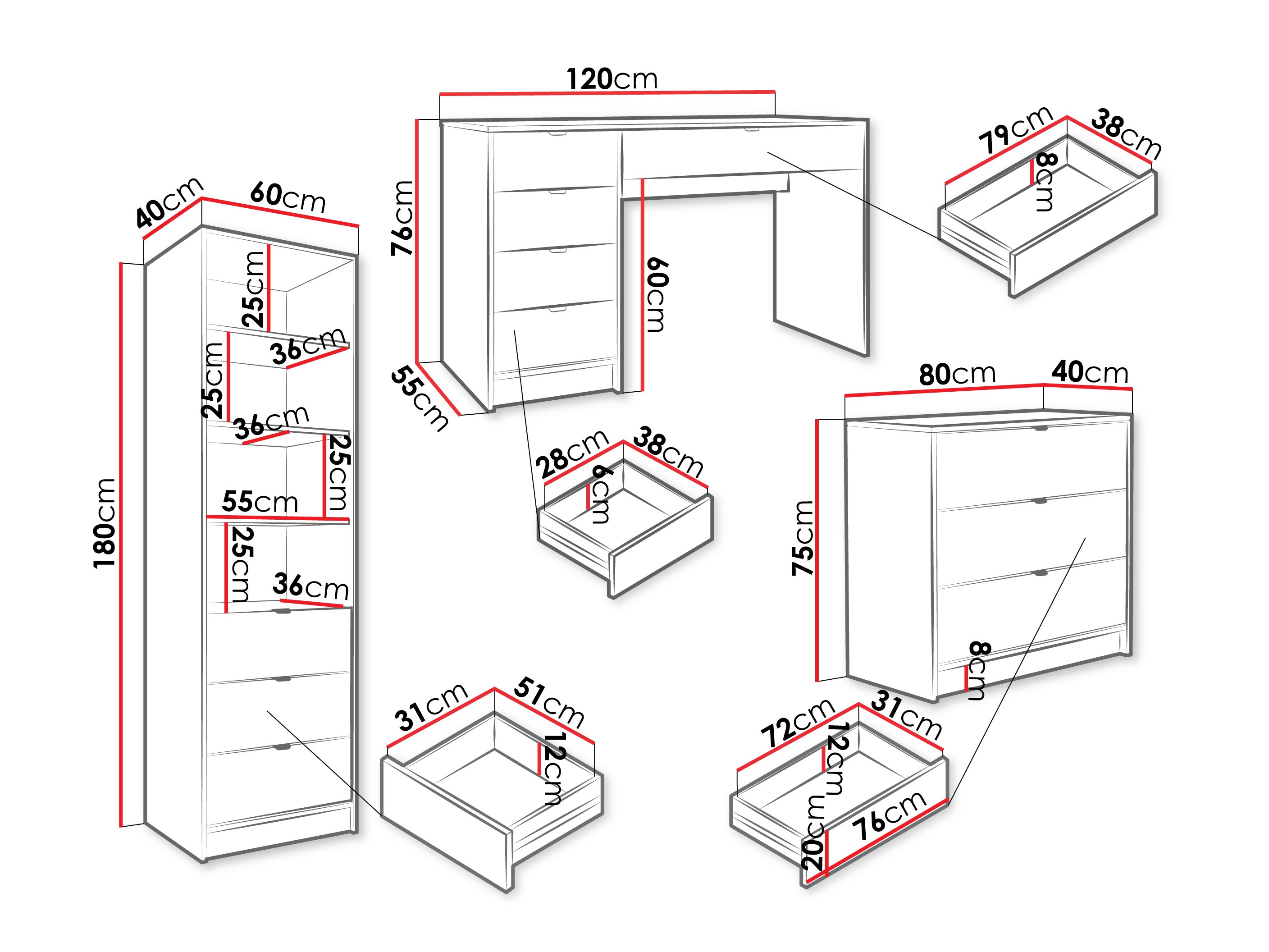 Thuiskantoorset Comfivo Larmire 120 (Beige)