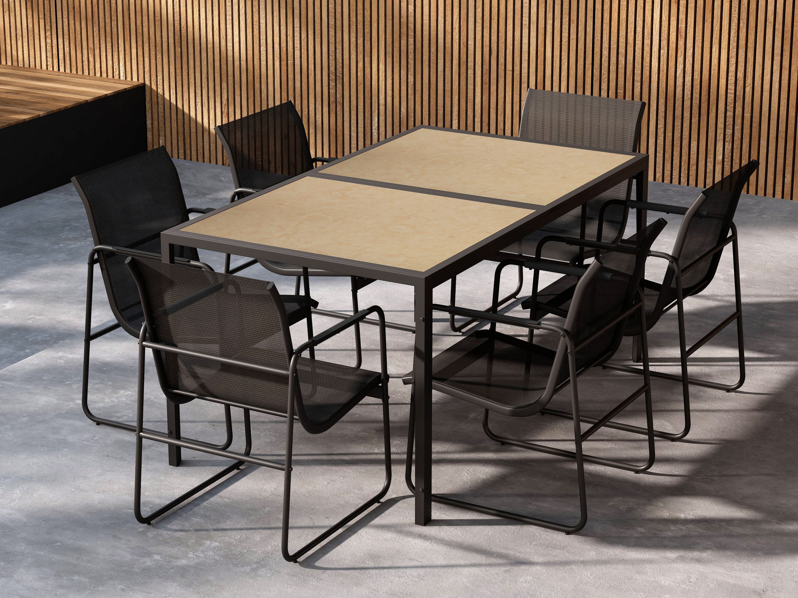 Tafel en stoelen set Dallas 4857
