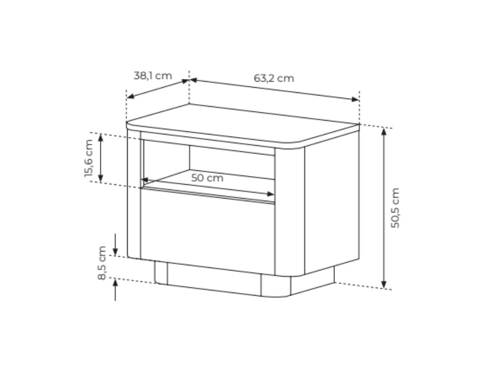 Nachtkastje Sevdori 105
