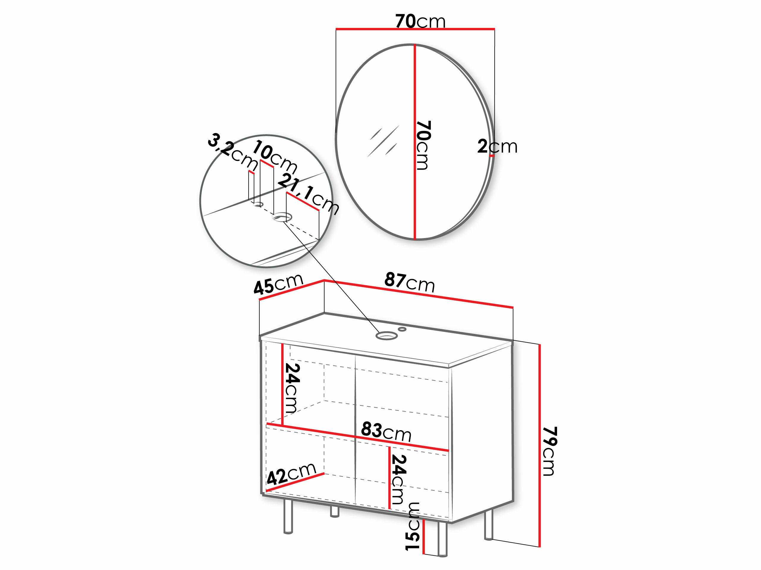 Badkamerset Virdomi 109 (Kasjmier)