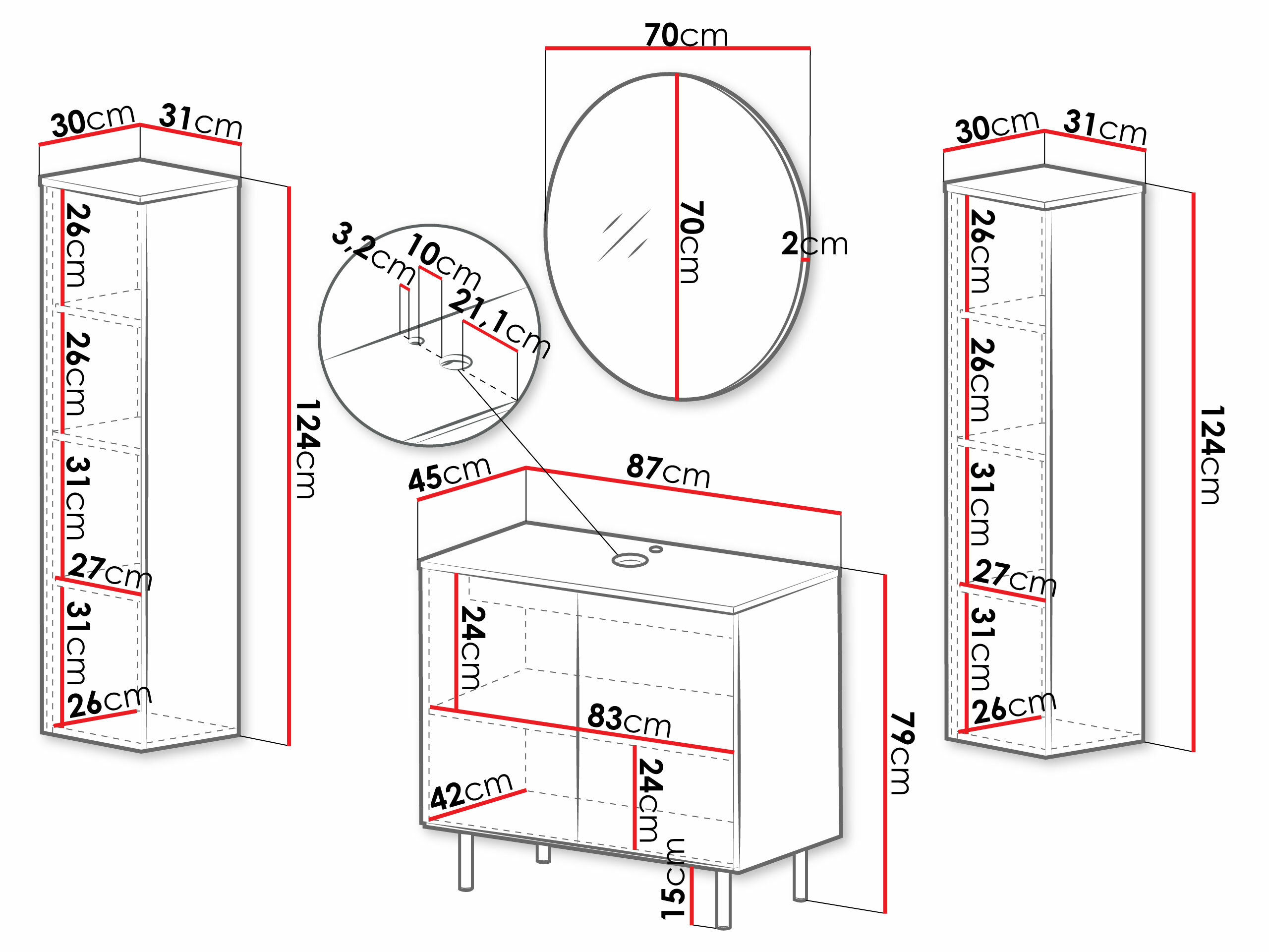 Badkamerset Virdomi 112 (Kasjmier)