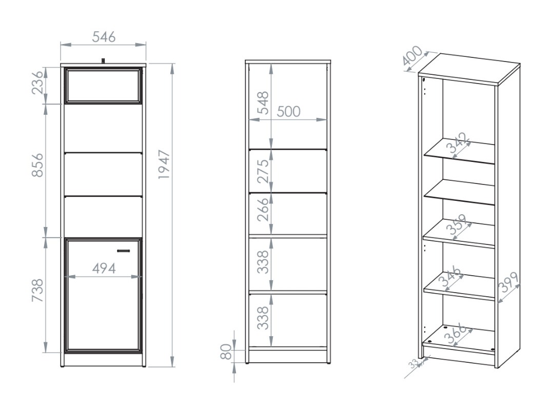 Boekenkast Avibale 101