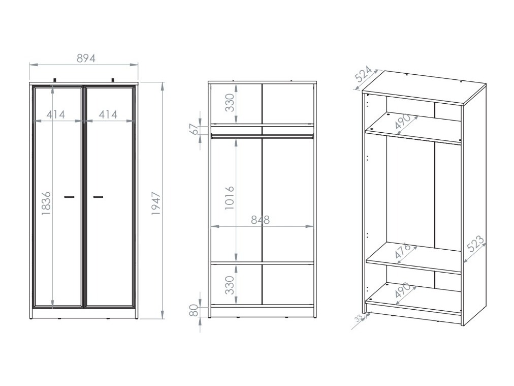 Kledingkast Avibale 100