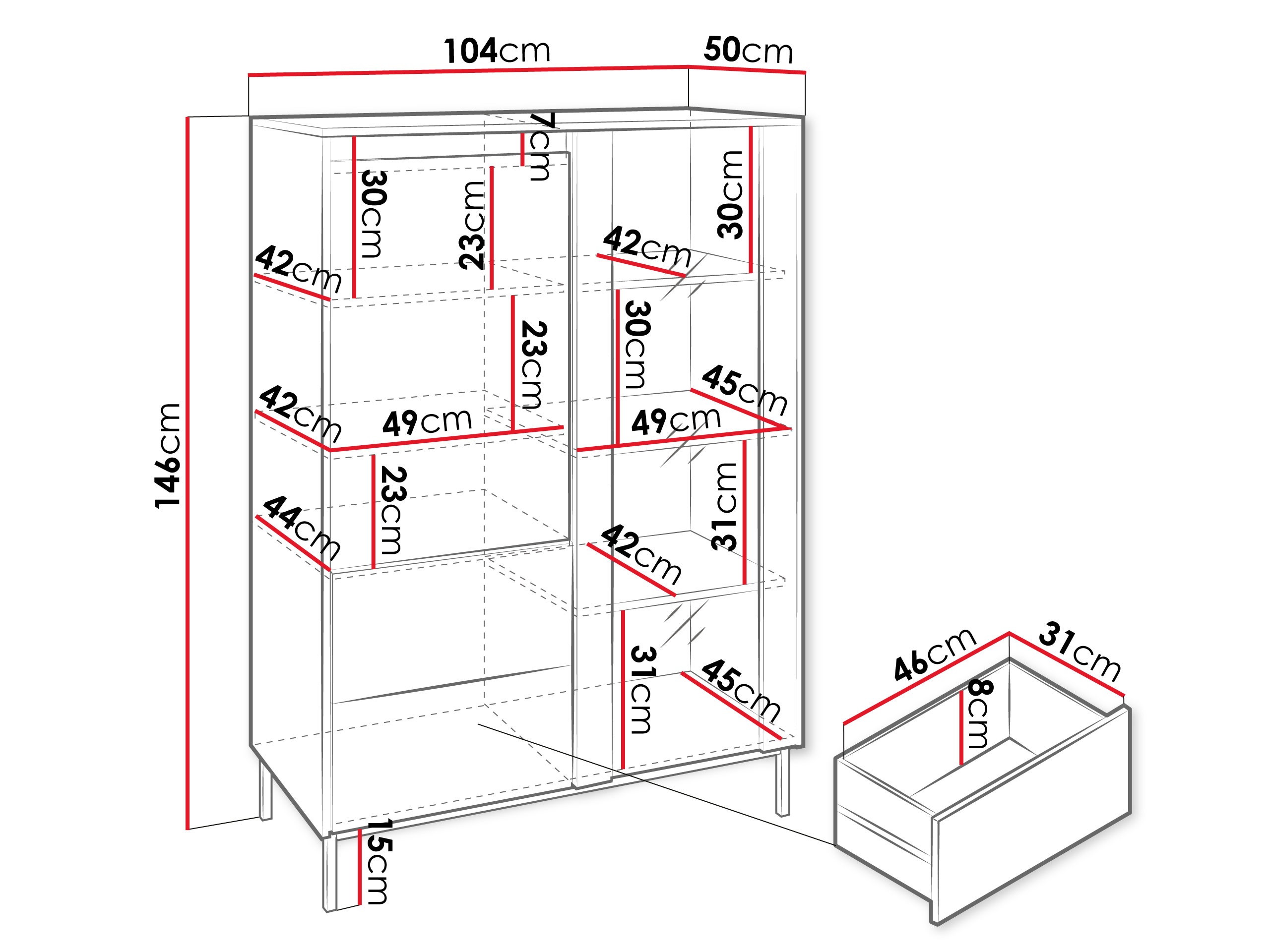 Boekenkast Comfivo Delruva 108 (Zwart)