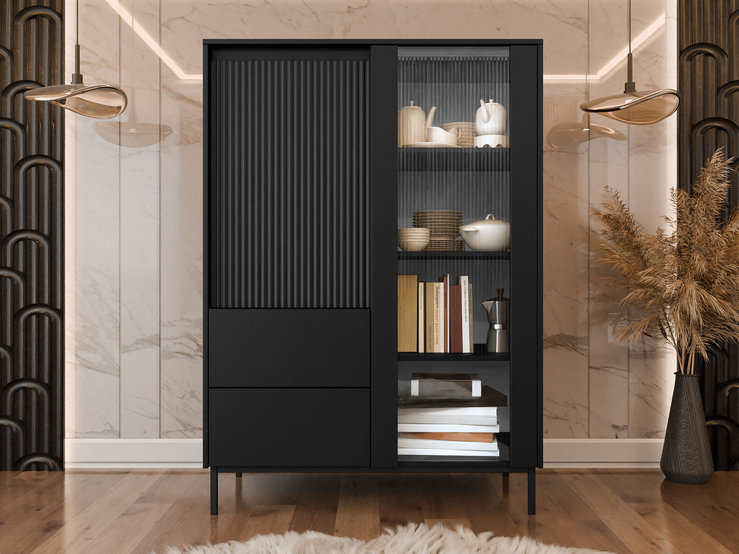 Boekenkast Comfivo Delruva (Zwart)